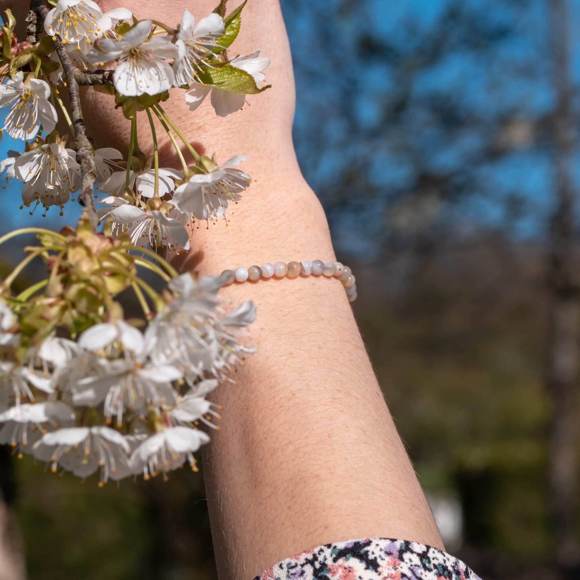 Bracelet Serena en pierres Agate Botswana