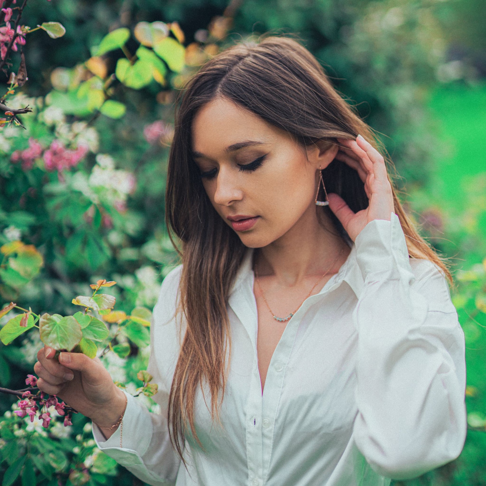 Collier, bracelet et boucles d'oreilles Piana en pierres Amazonite