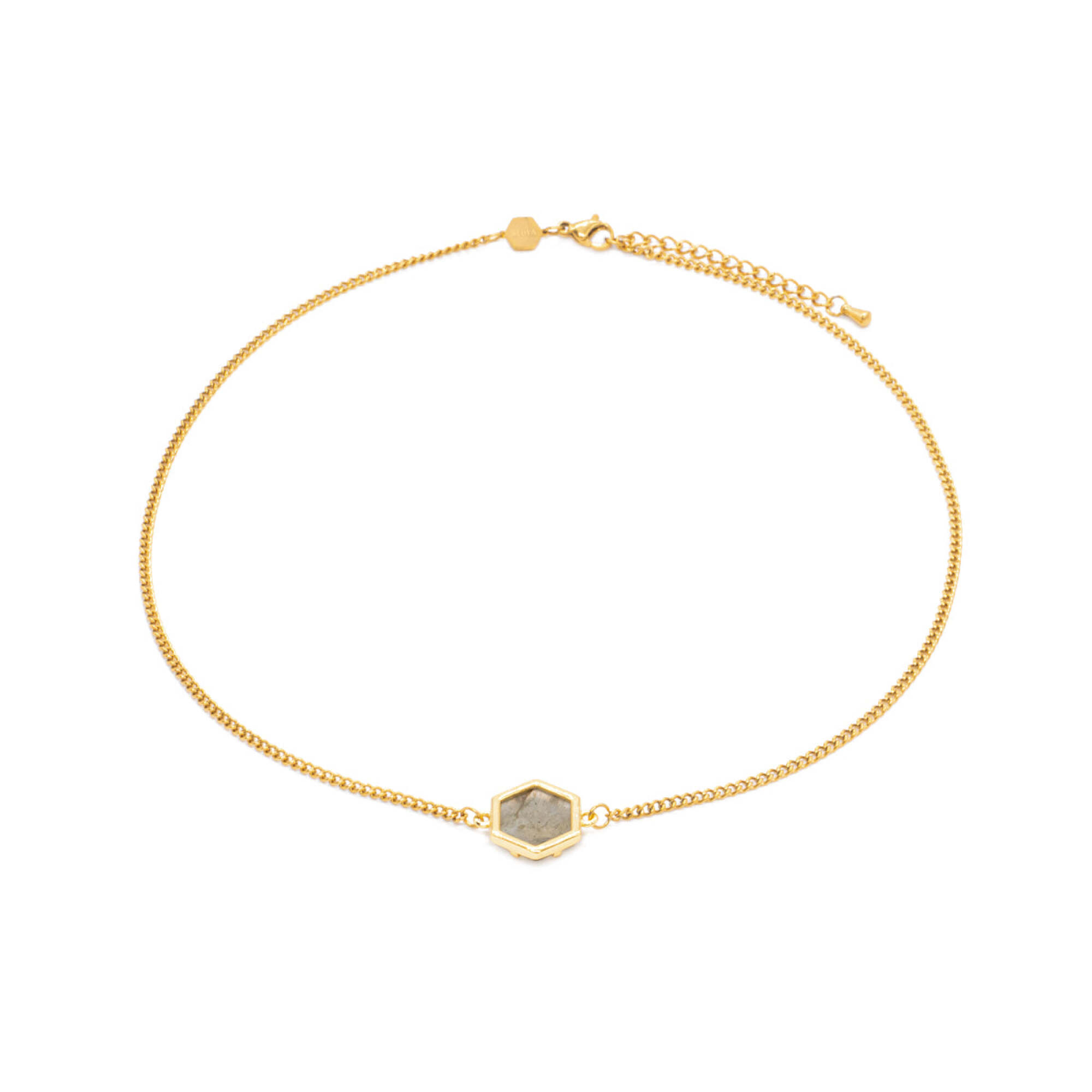 Collier Hexalia en pierres Labradorite