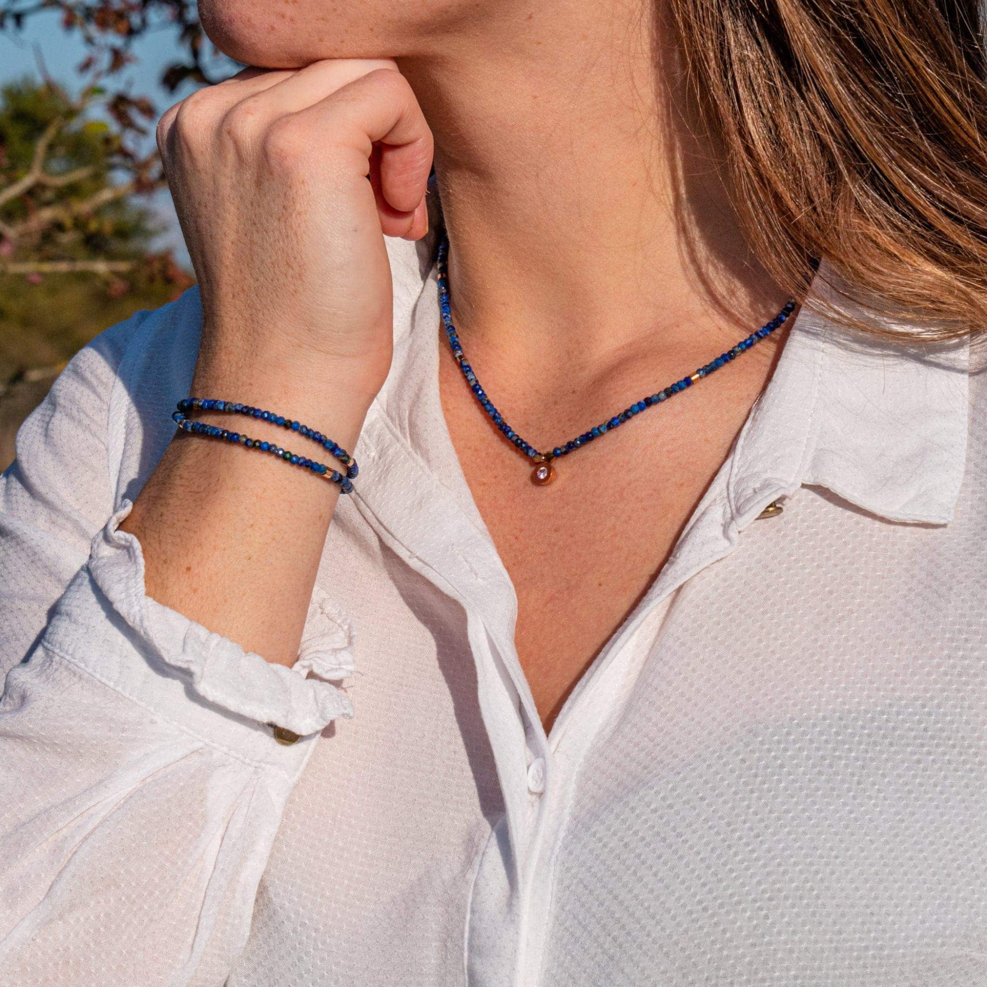 Collier Lumia en pierres Lapis-Lazuli