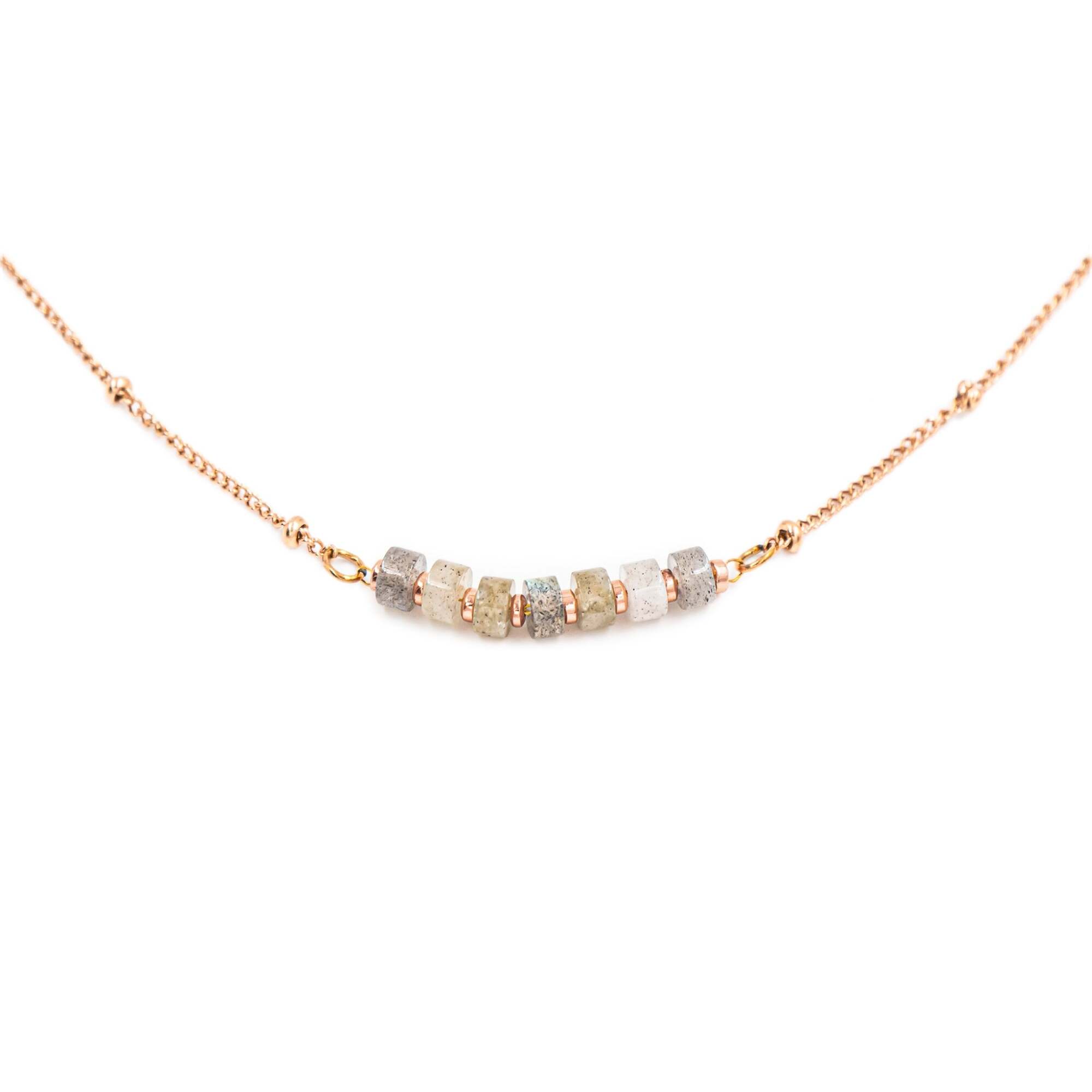 Collier Piana en pierres Labradorite
