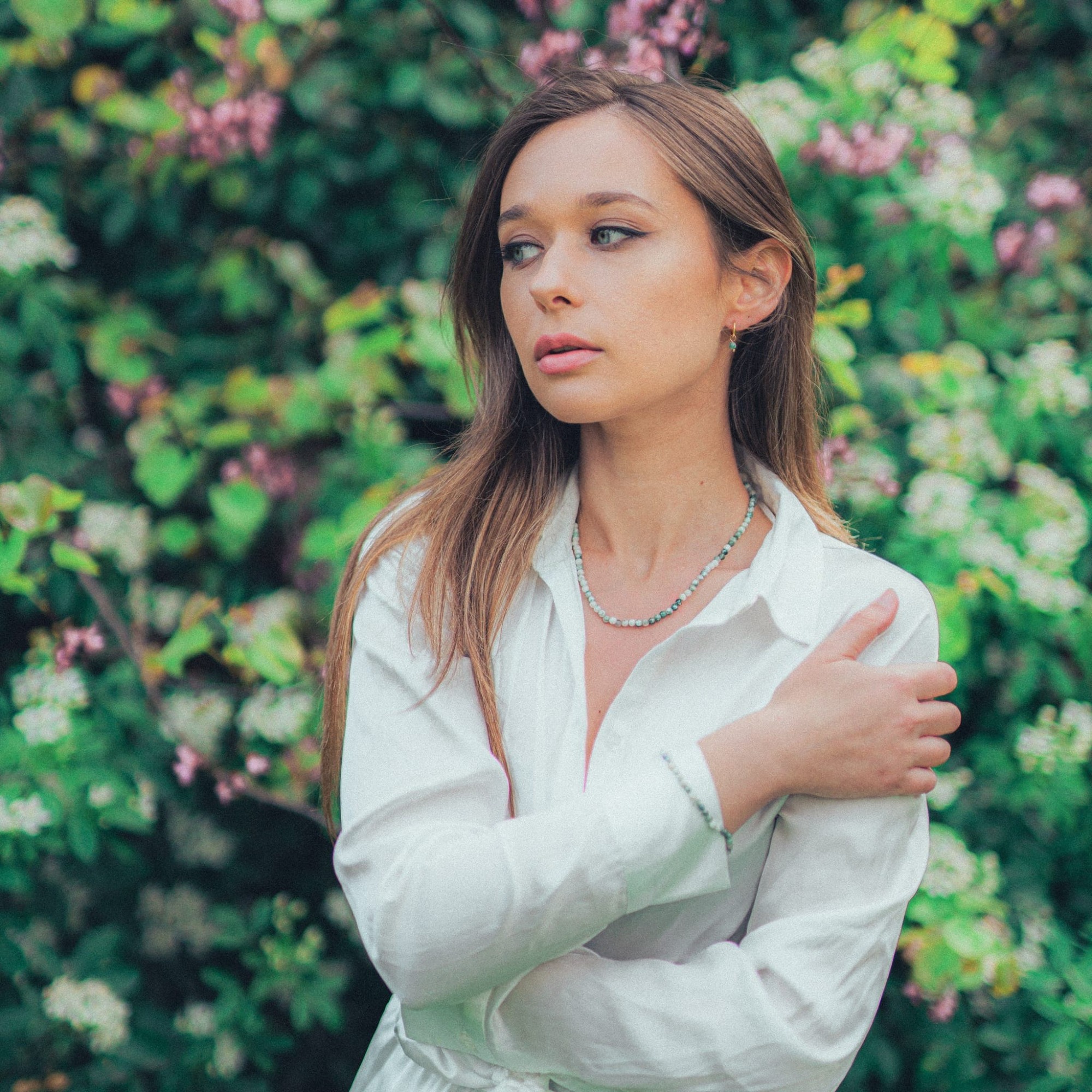 Collier Serena en pierres Agate Arbre