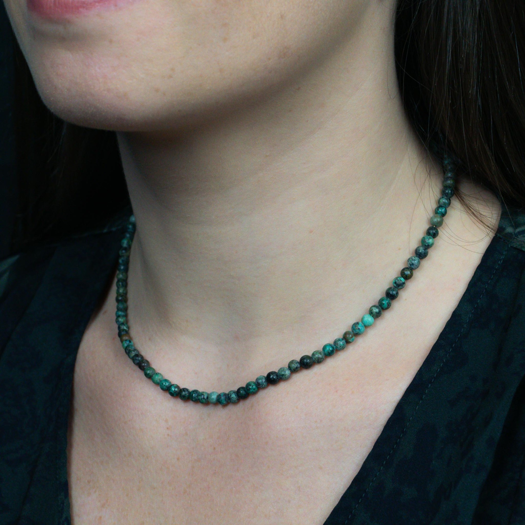 Collier Serena en pierres Turquoise Africain