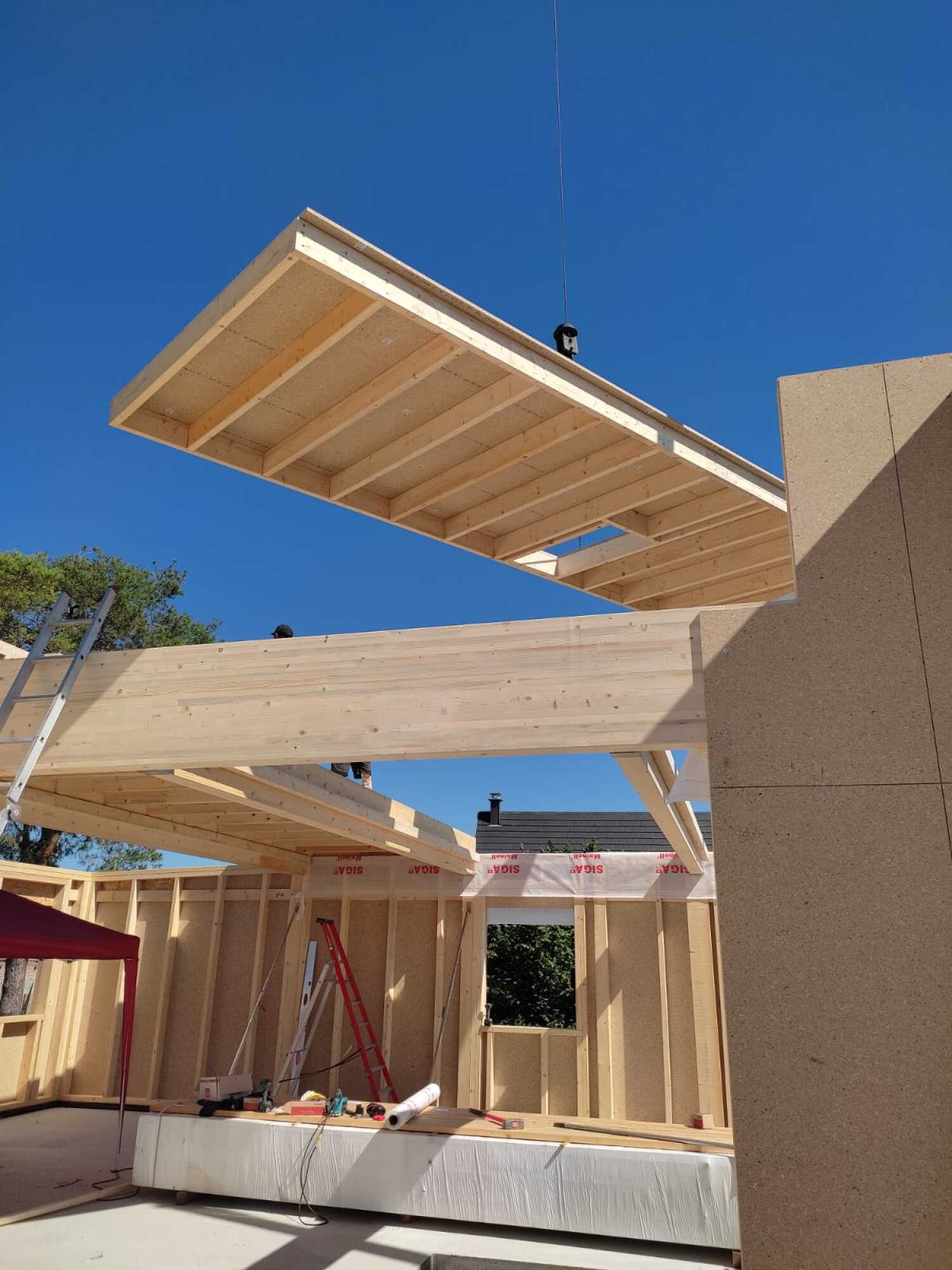 Plancher ossature bois pour maison