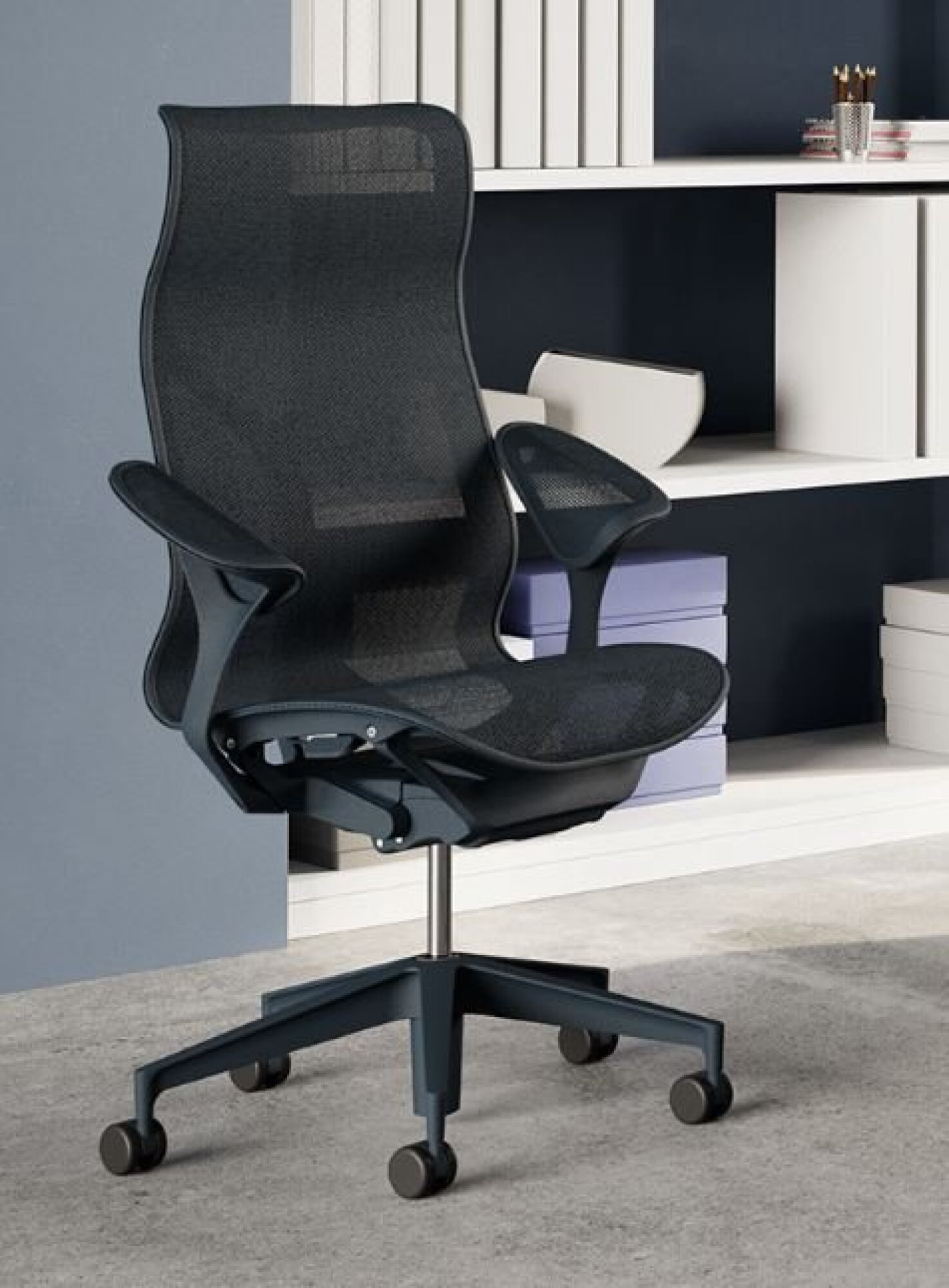 Fauteuil COSM Herman MILLER Haut dossier Graphite