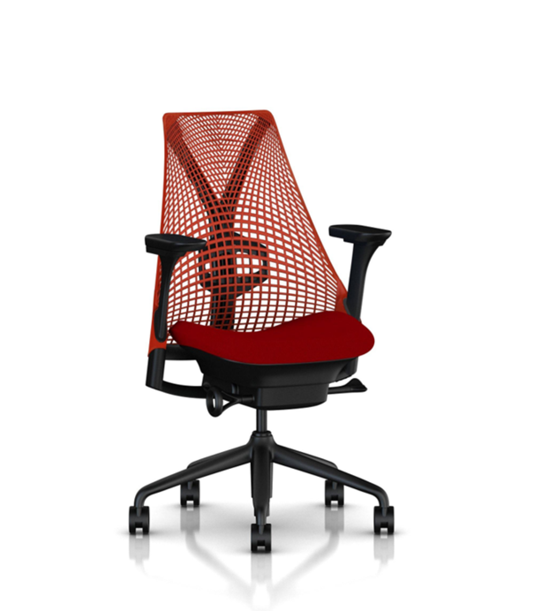 Fauteuil SAYL Herman Miller dossier rouge assise rouge (Belize)