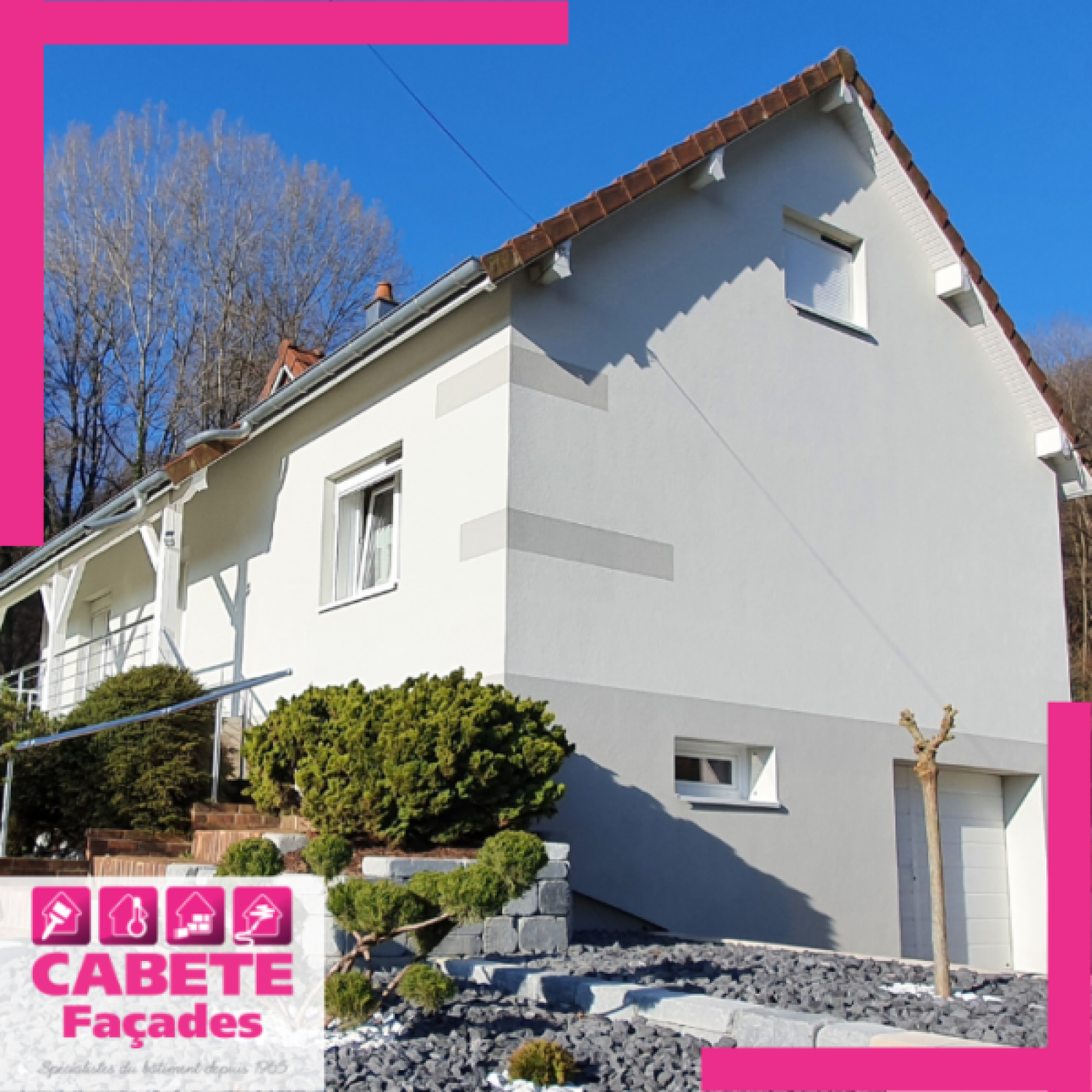 ITE sur façade de maison individuelle