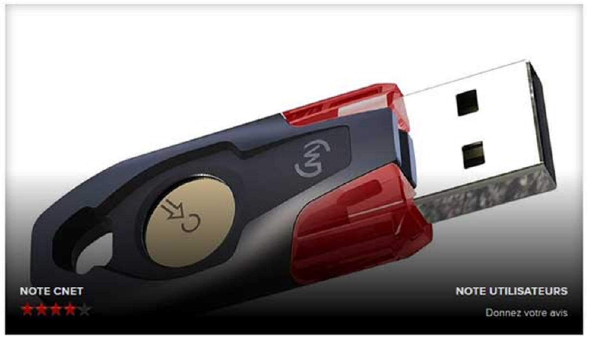 Neowave Winkeo-A FIDO2 : clé de double authentification Made In France avec empreinte digitale