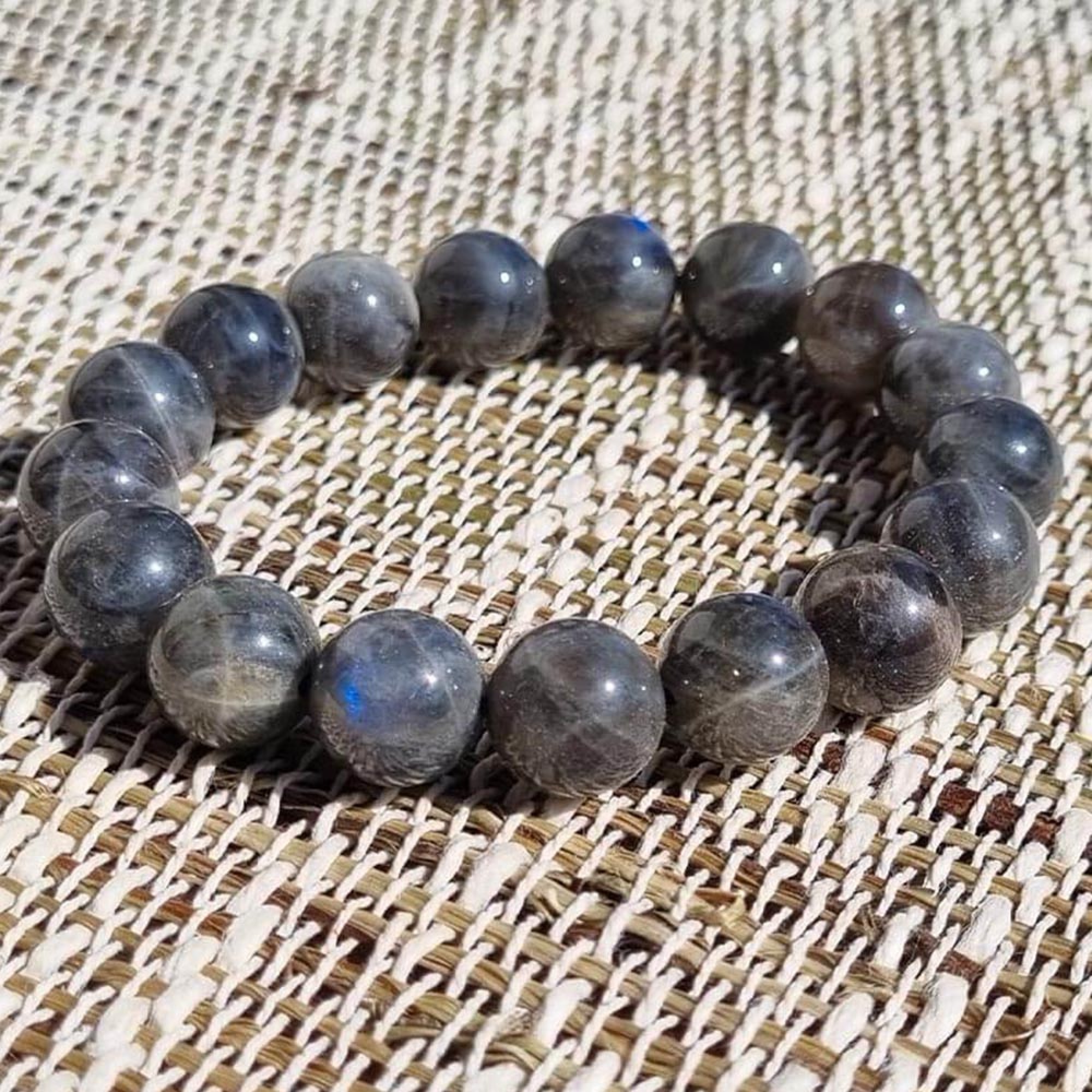 Bracelet méditation Labradorite 12mm