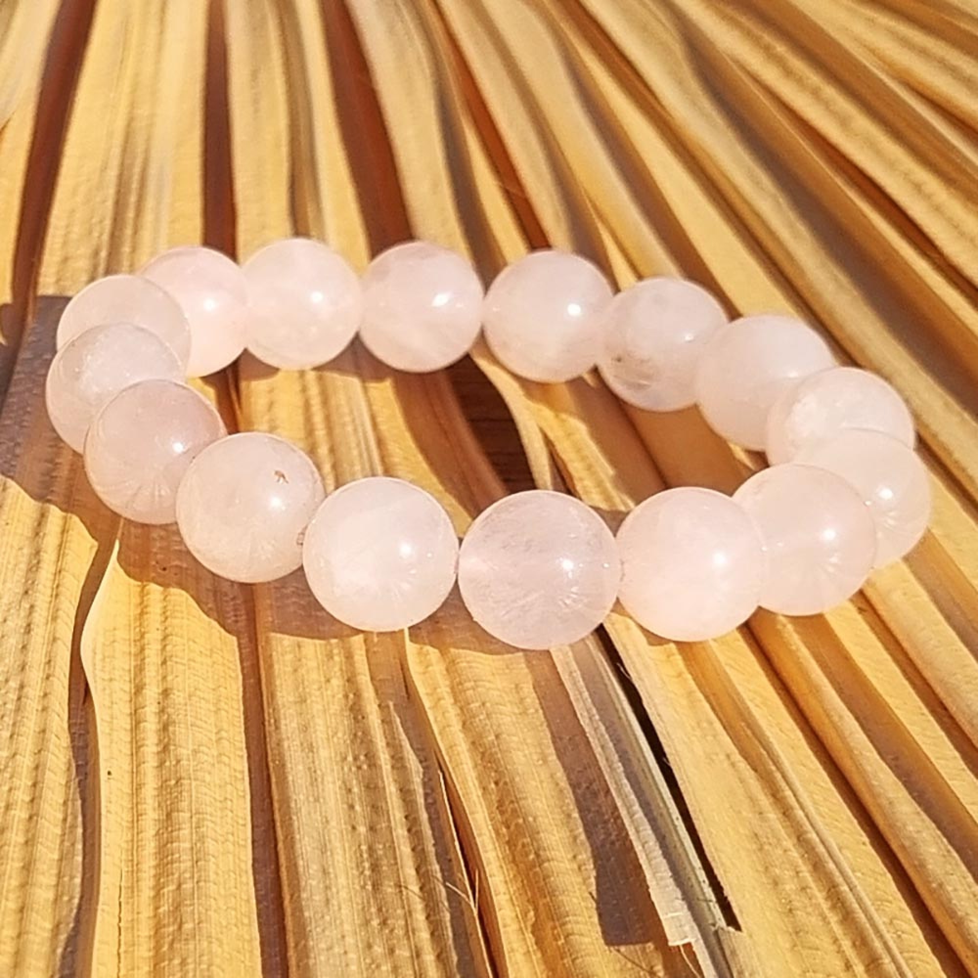 Bracelet méditation Quartz rose 12mm