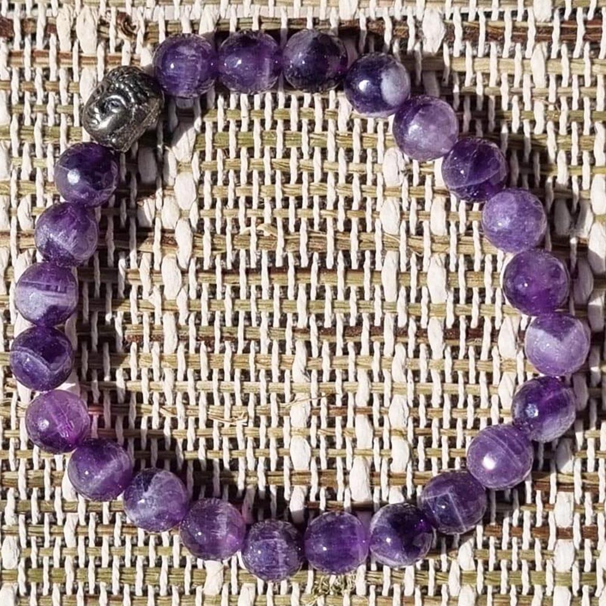 Bracelet yoga Bouddha Améthyste facettée