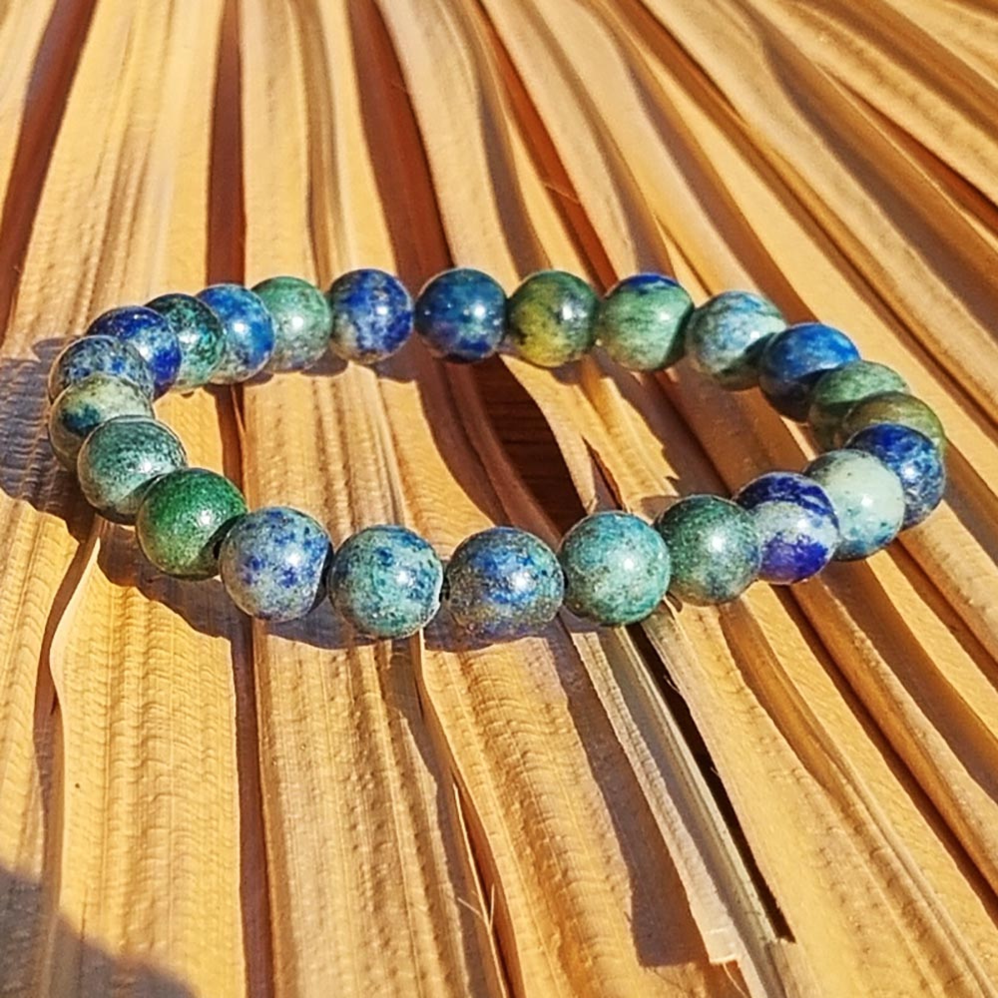 Bracelet yoga Chrysocolle 8mm grade AA