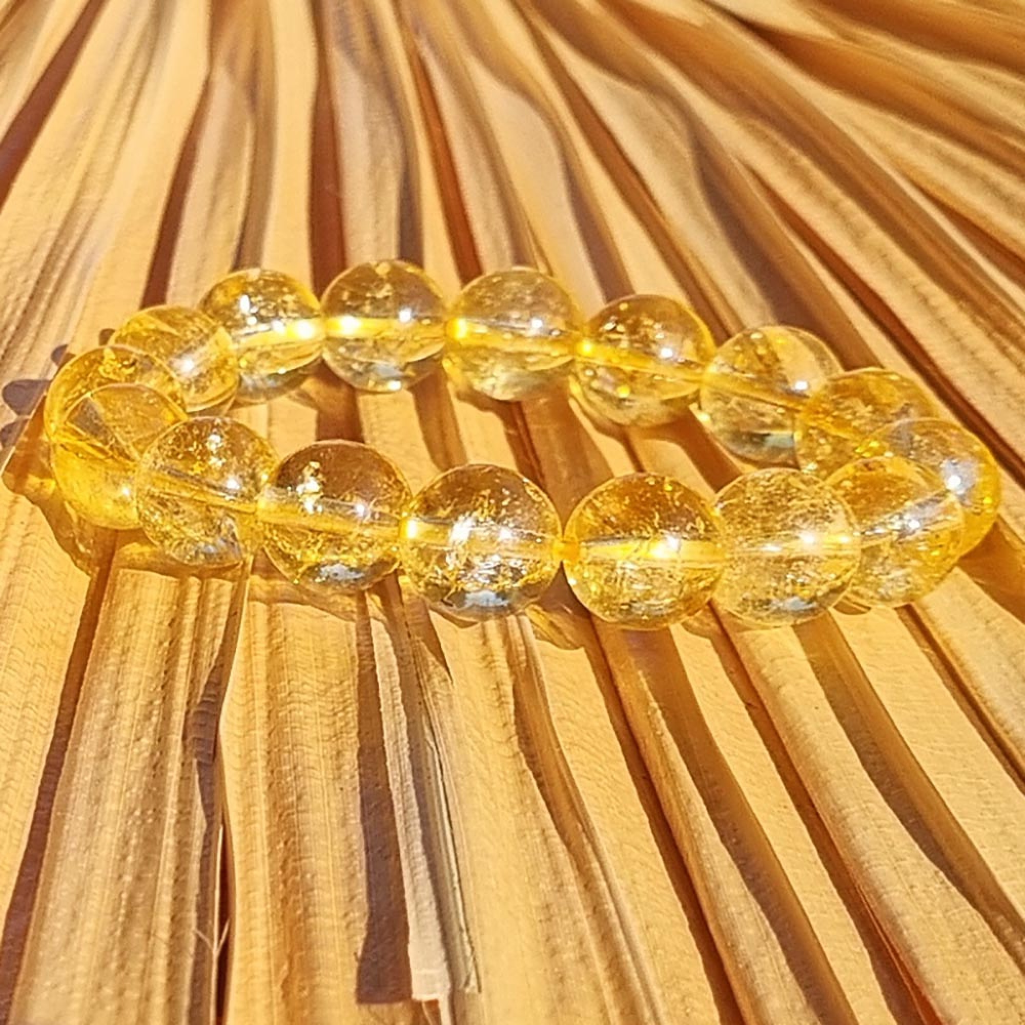 Bracelet yoga méditation Citrine 12mm AA