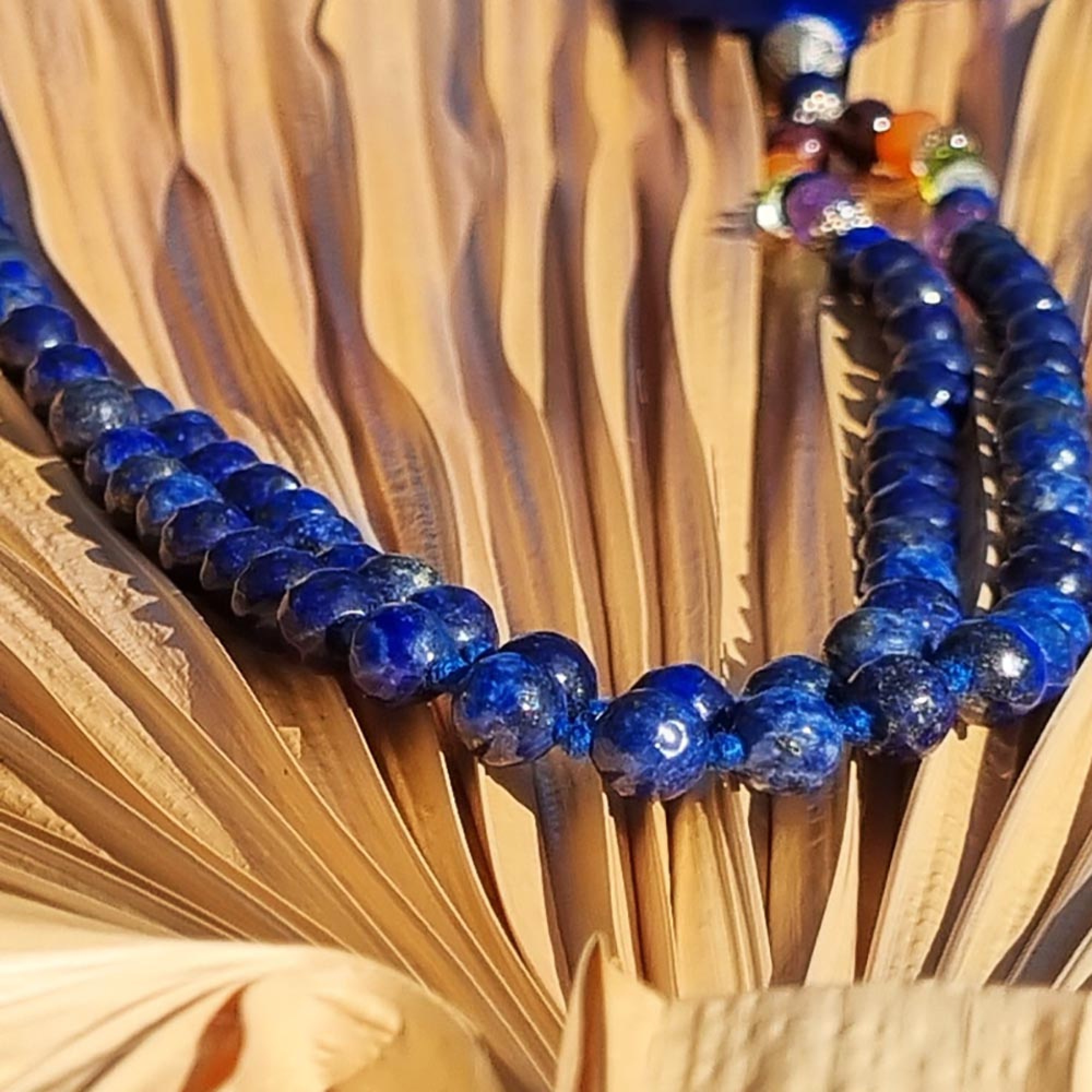 Mala yoga méditation Lapislazuli facetté