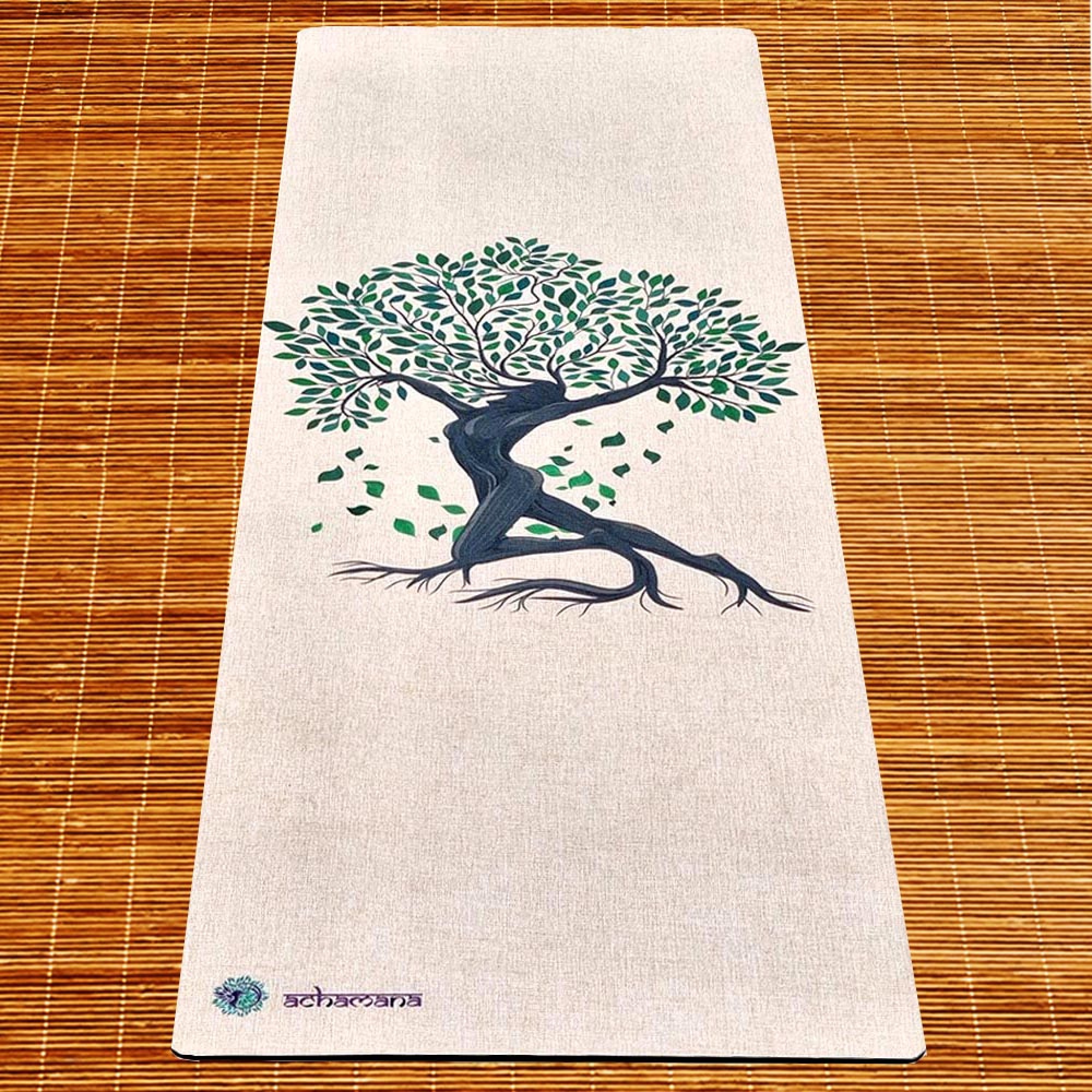 Tapis de yoga chanvre Arbre de vie + sac