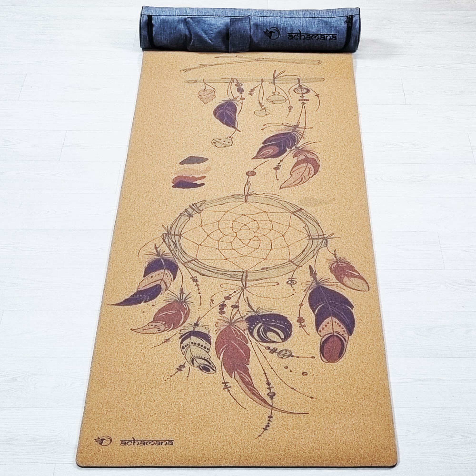 Tapis de yoga liège Attrape rêves + Sac