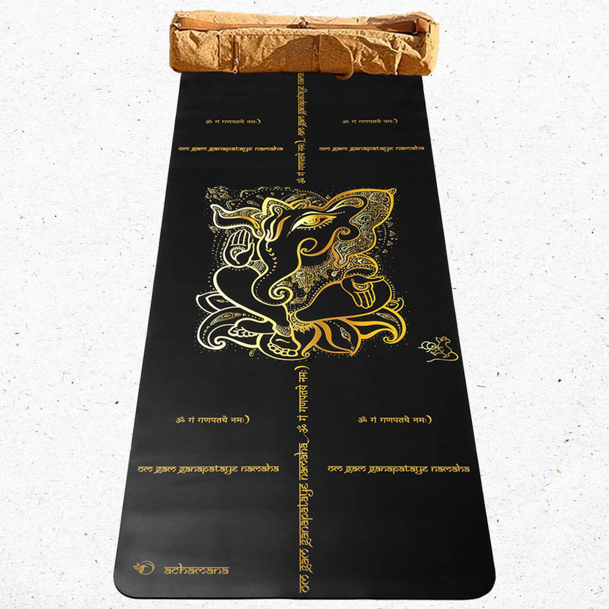 Tapis yoga pro similicuir Ganesha +Sac