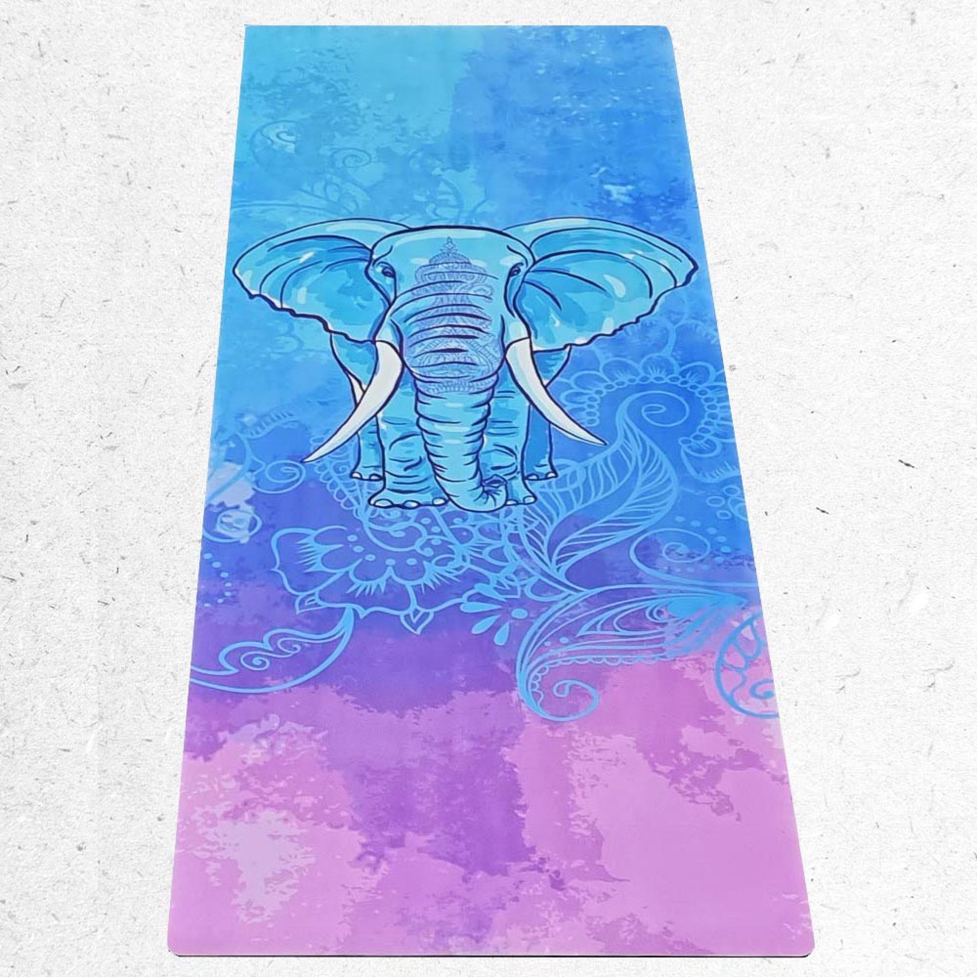 Tapis yoga voyage léger & fin Eléphant