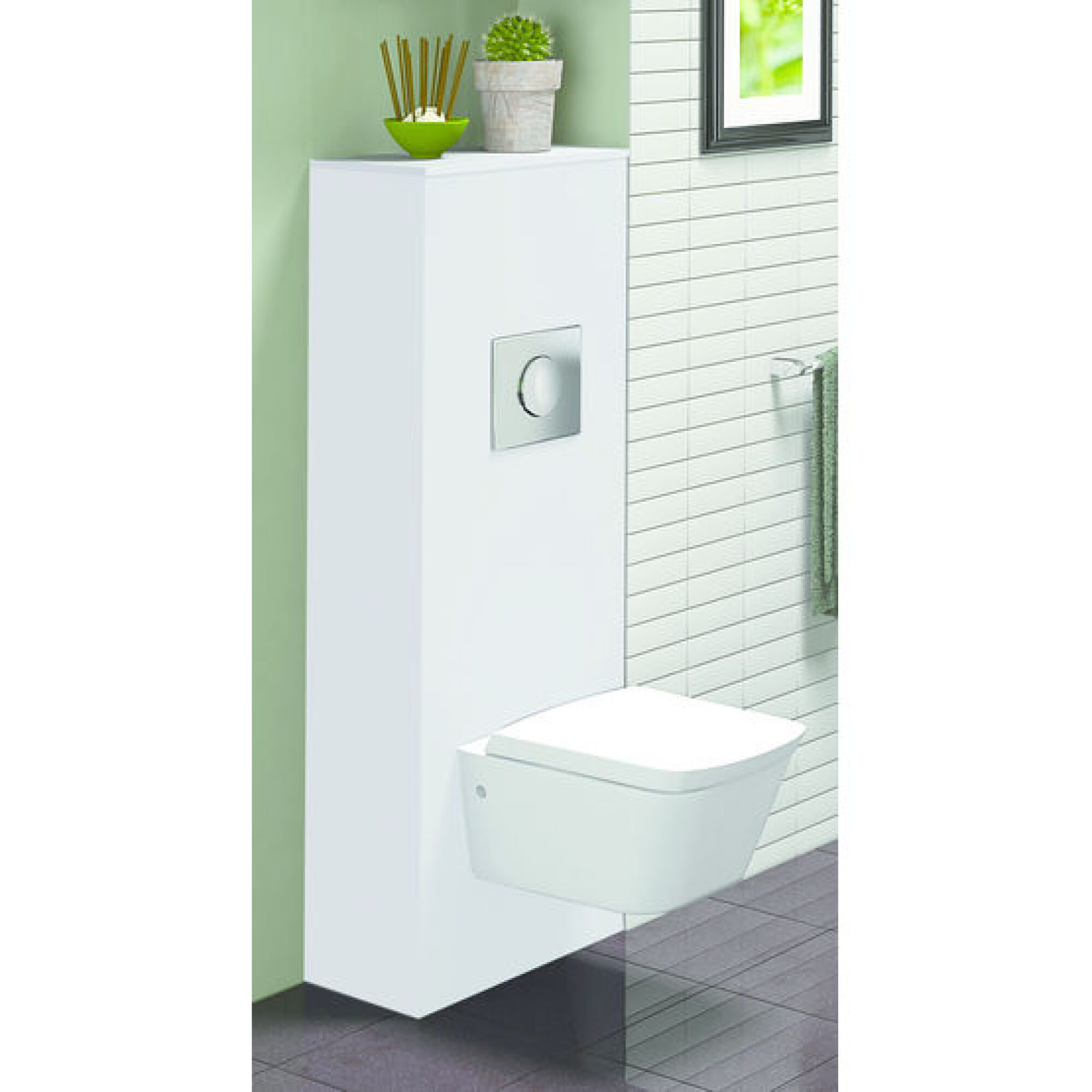 Remplacement d'un toilette standard par un toilette suspendu