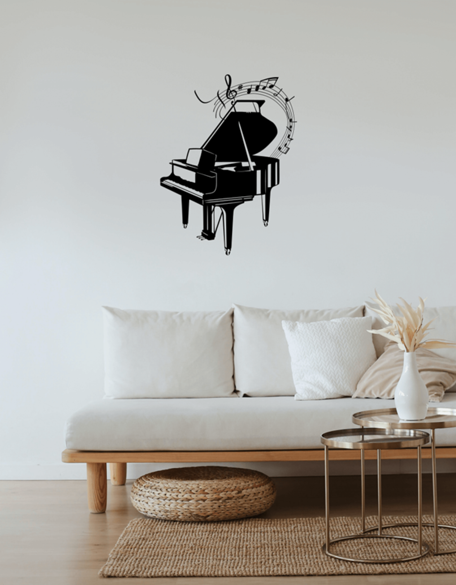 Motif mural "Piano notes"