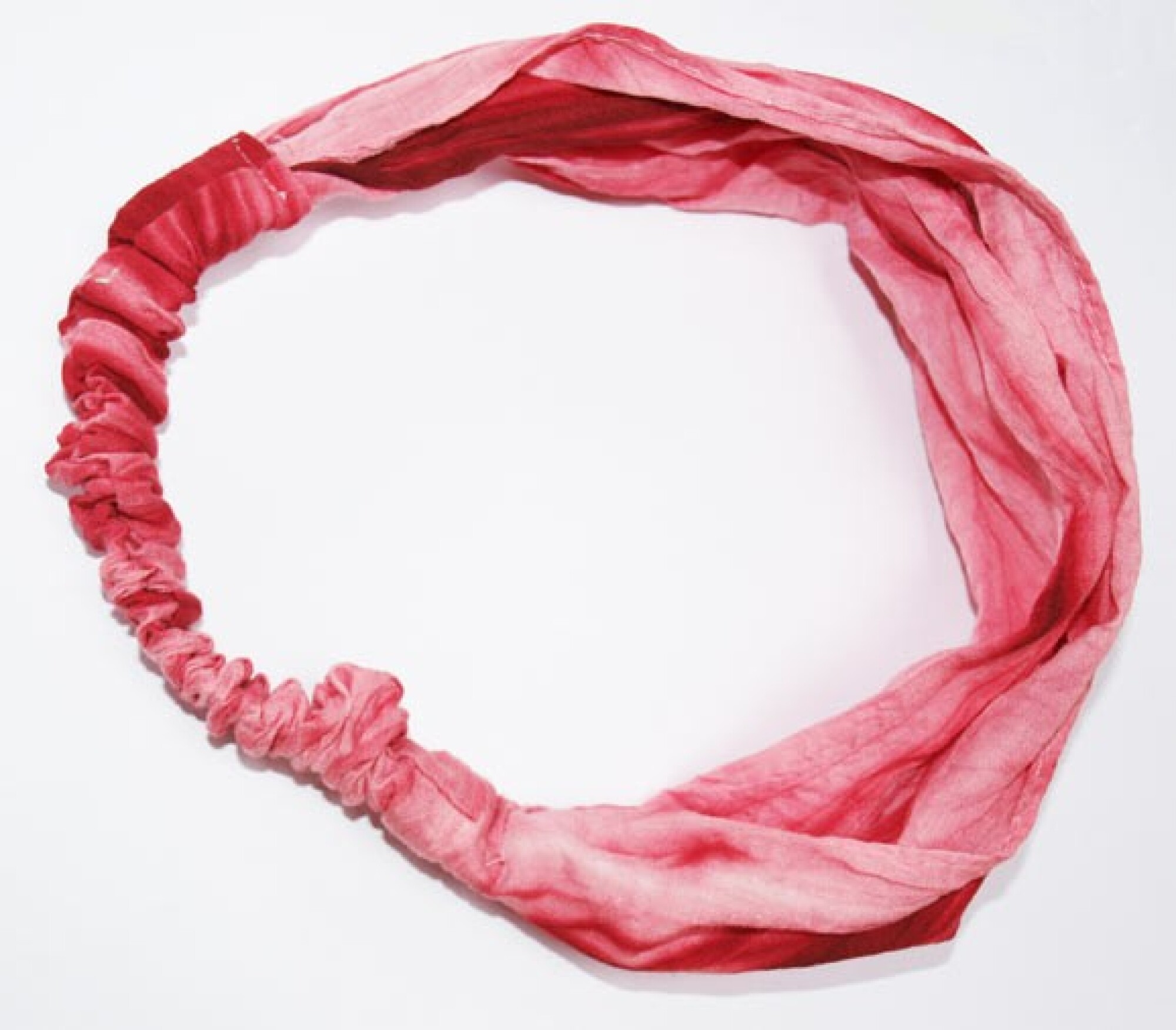 Bandeau rouge en coton style batik