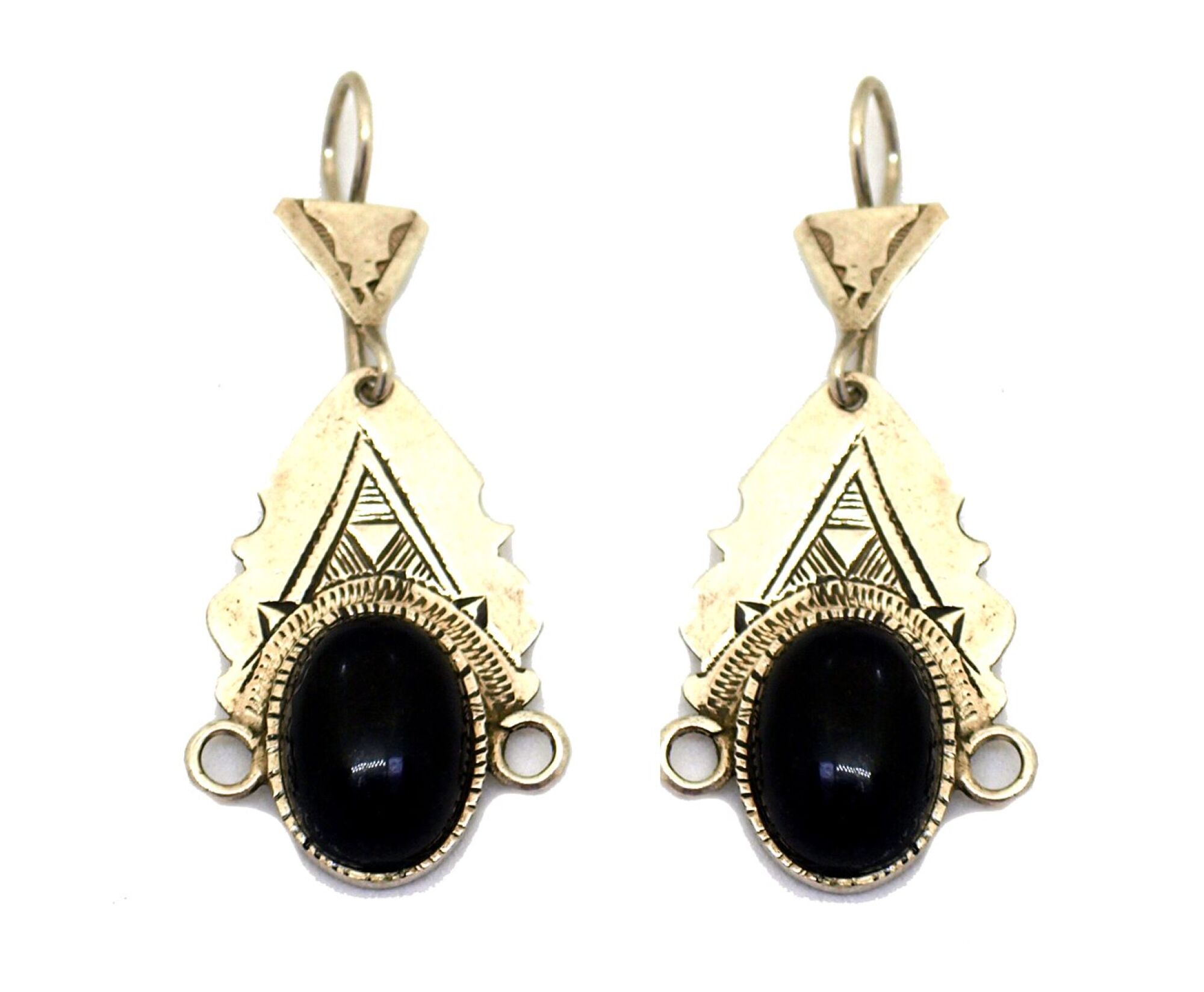 boucles d'oreille déesse touareg noire