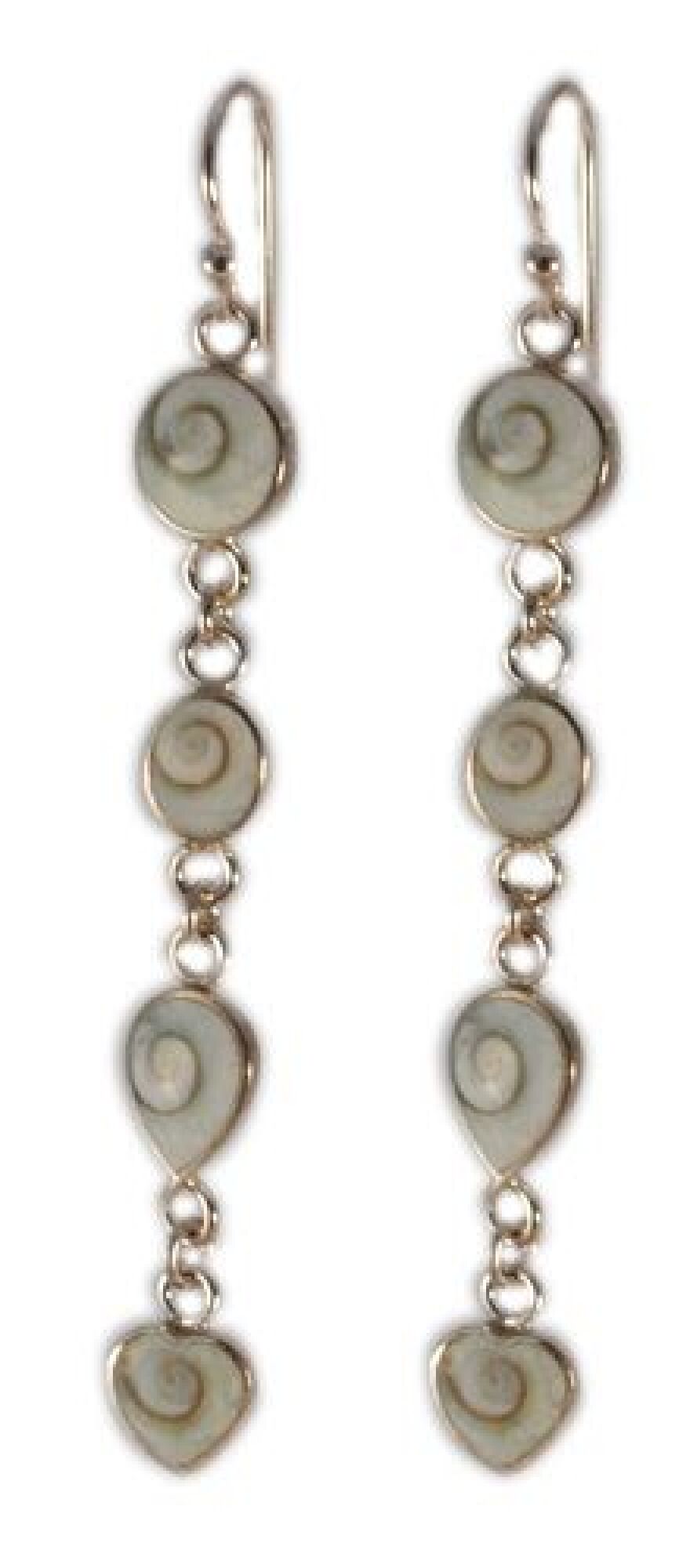 Boucles d'oreille longues oeil de ste lucie