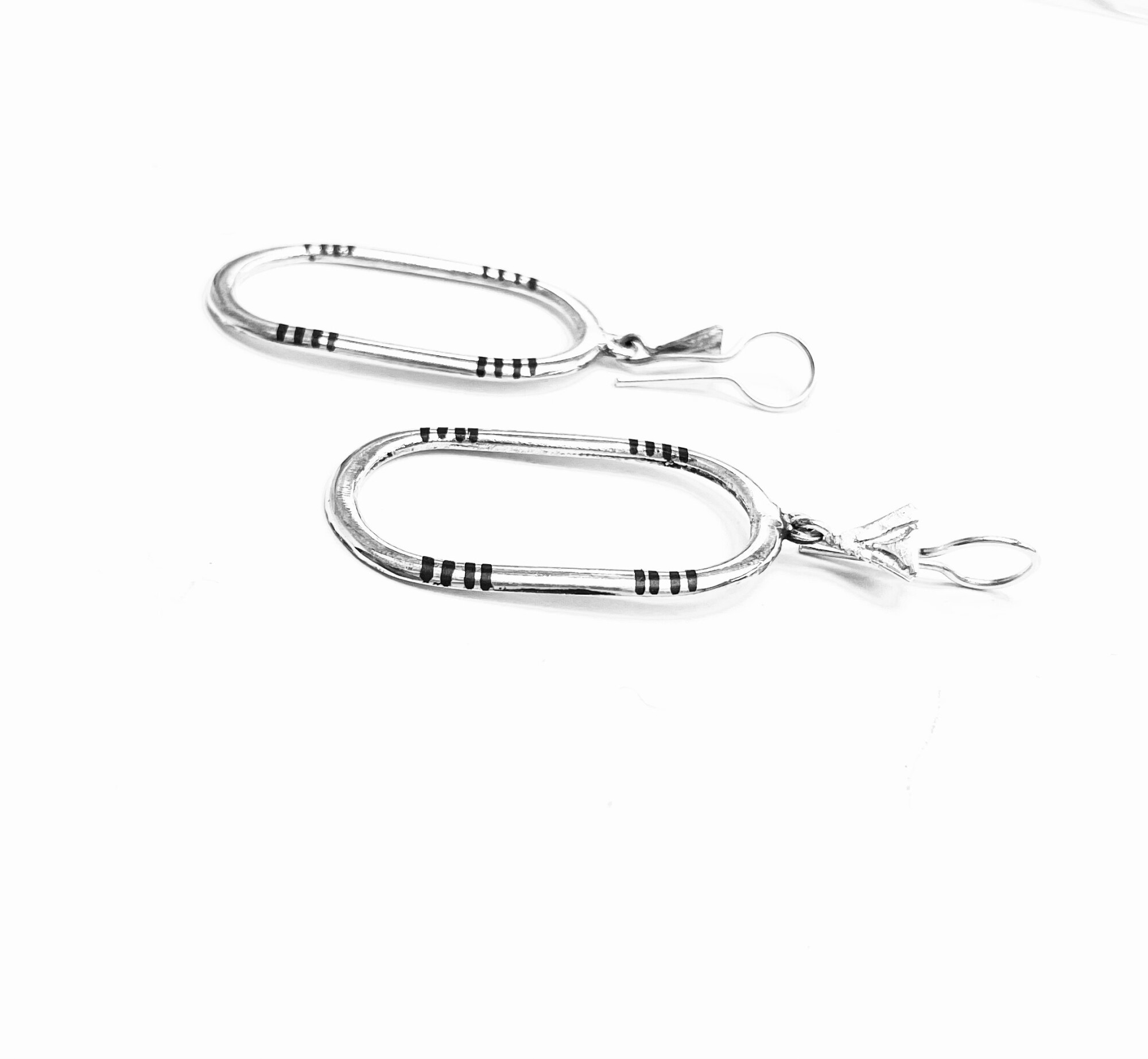 Boucles d'oreille touareg en argent ovale