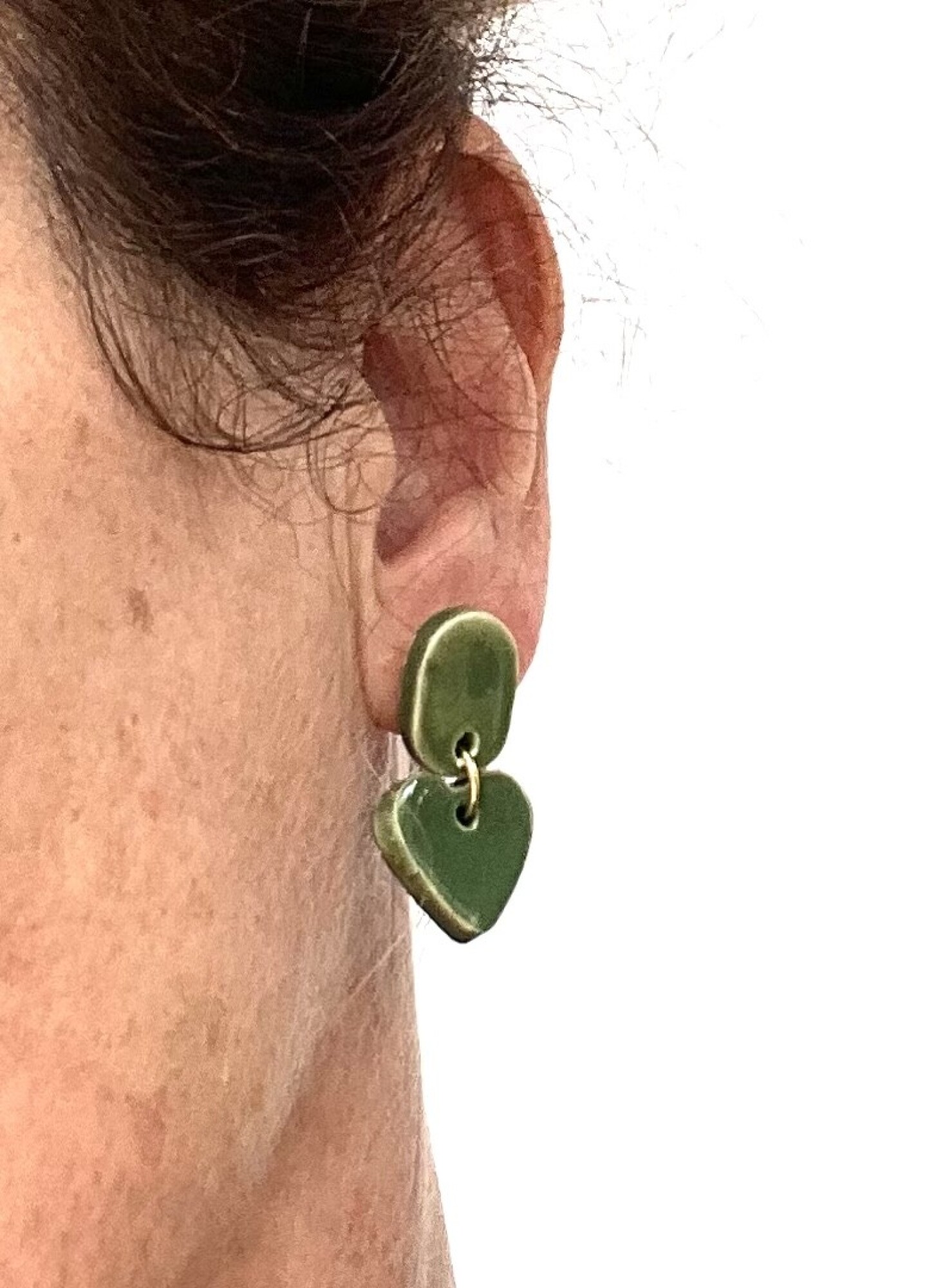 Boucles d'oreilles, clou d'oreille en céramique