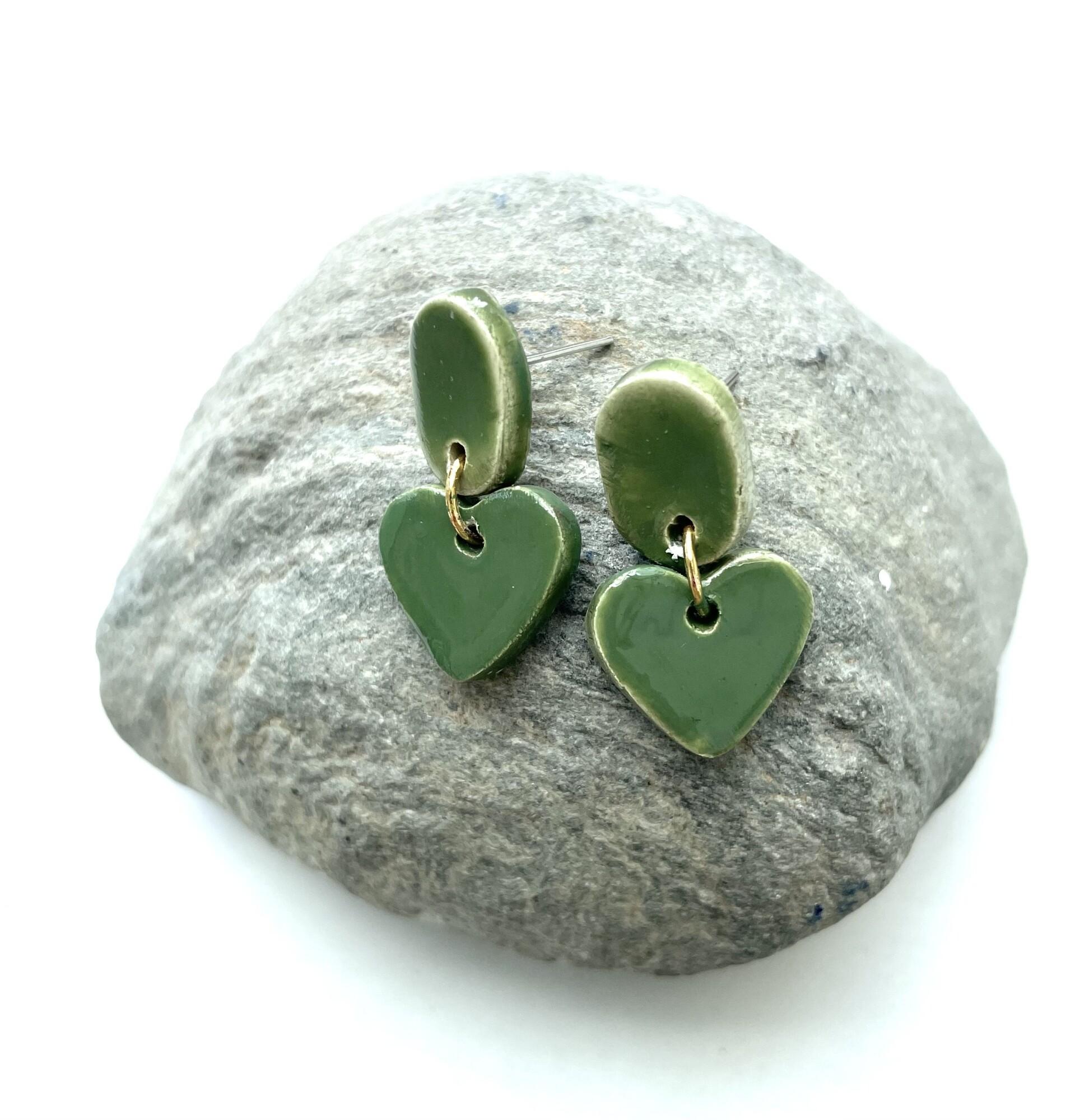 Boucles d'oreilles, clou d'oreille en céramique