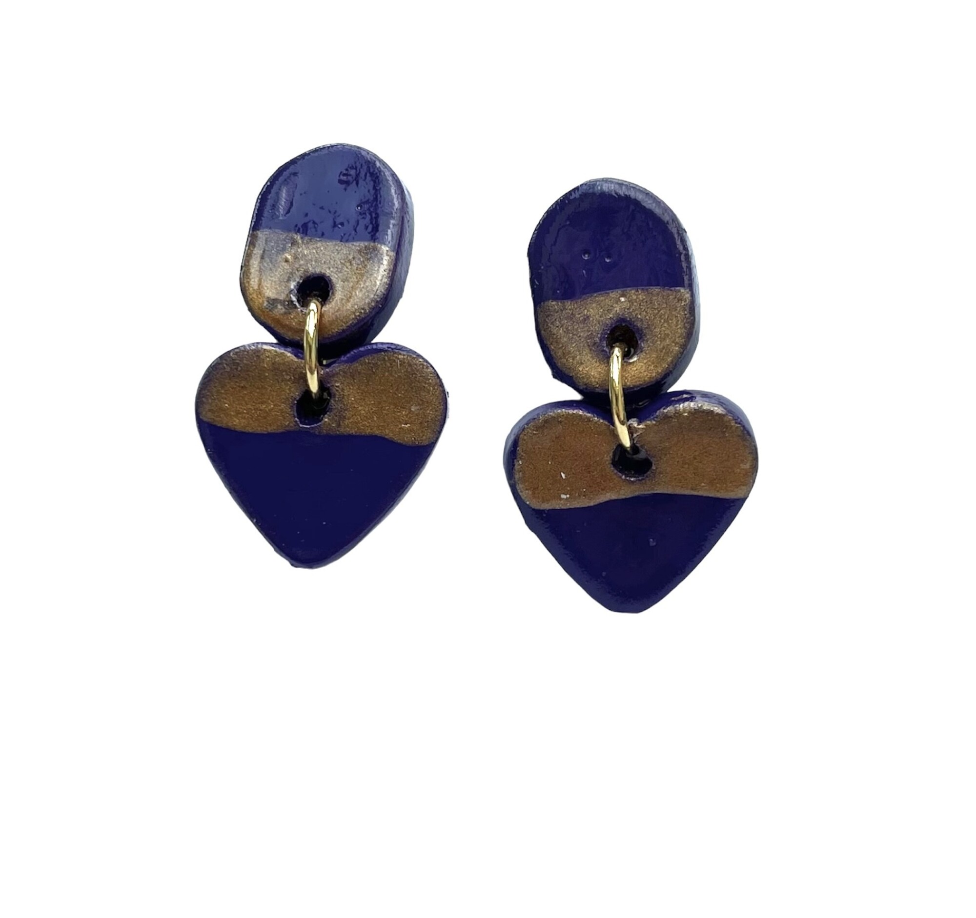 Boucles d'oreilles, clou d'oreille en céramique