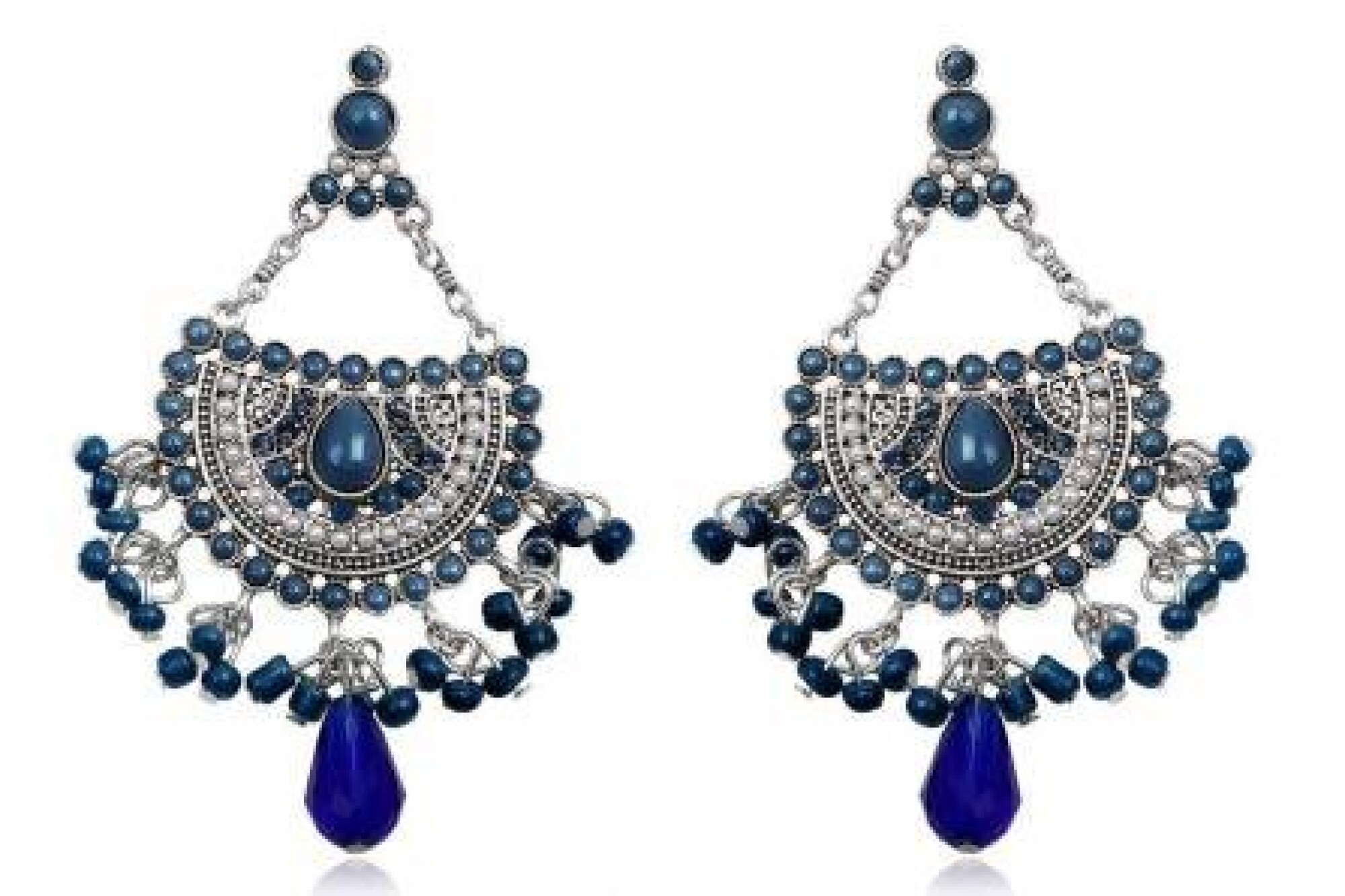 Boucles d'oreilles en metal style mexicain