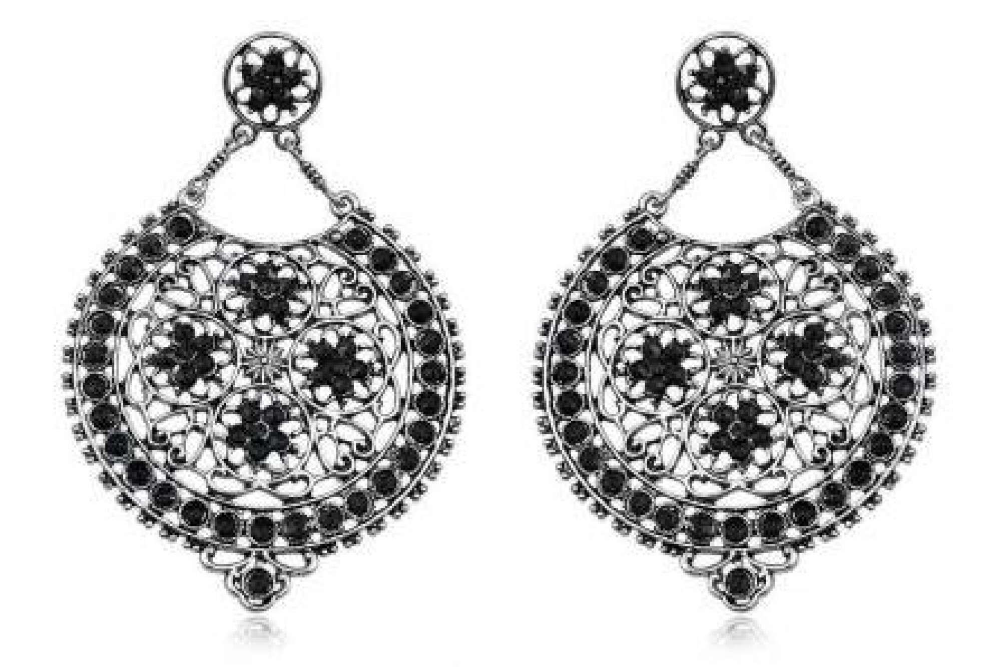 Boucles d'oreilles en metal style mexicain