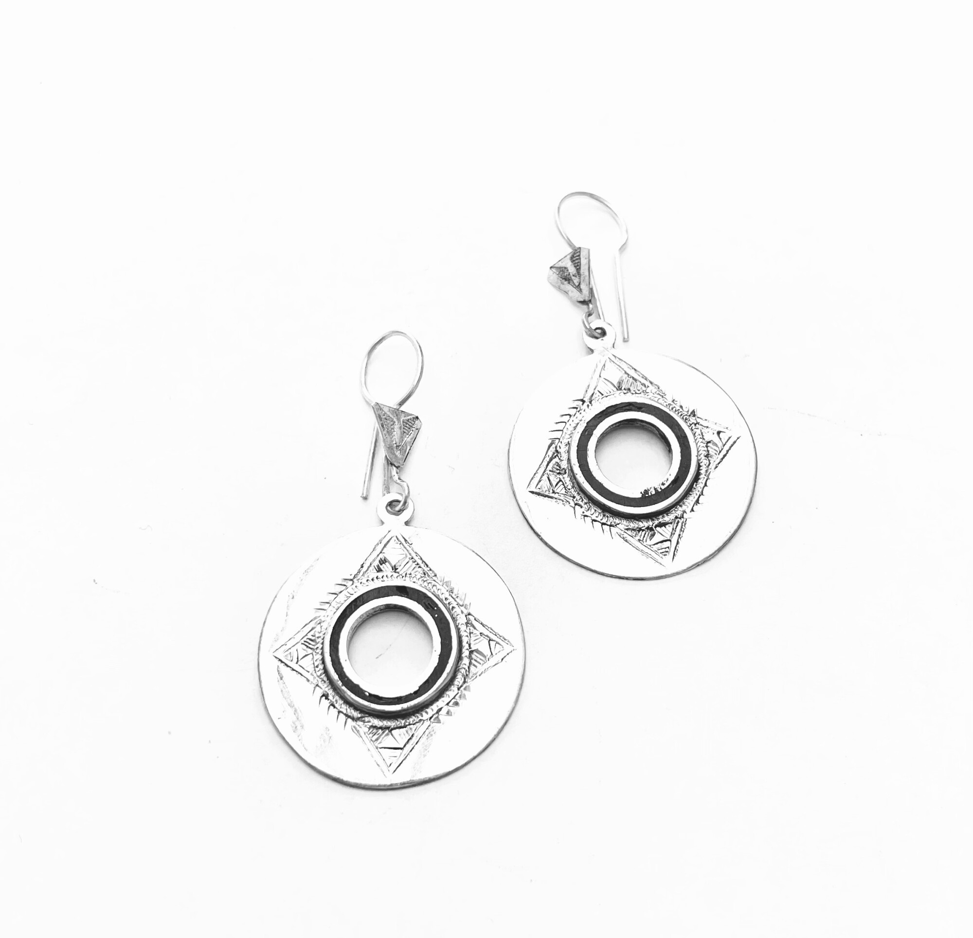 Boucles d'oreilles ethniques rondes