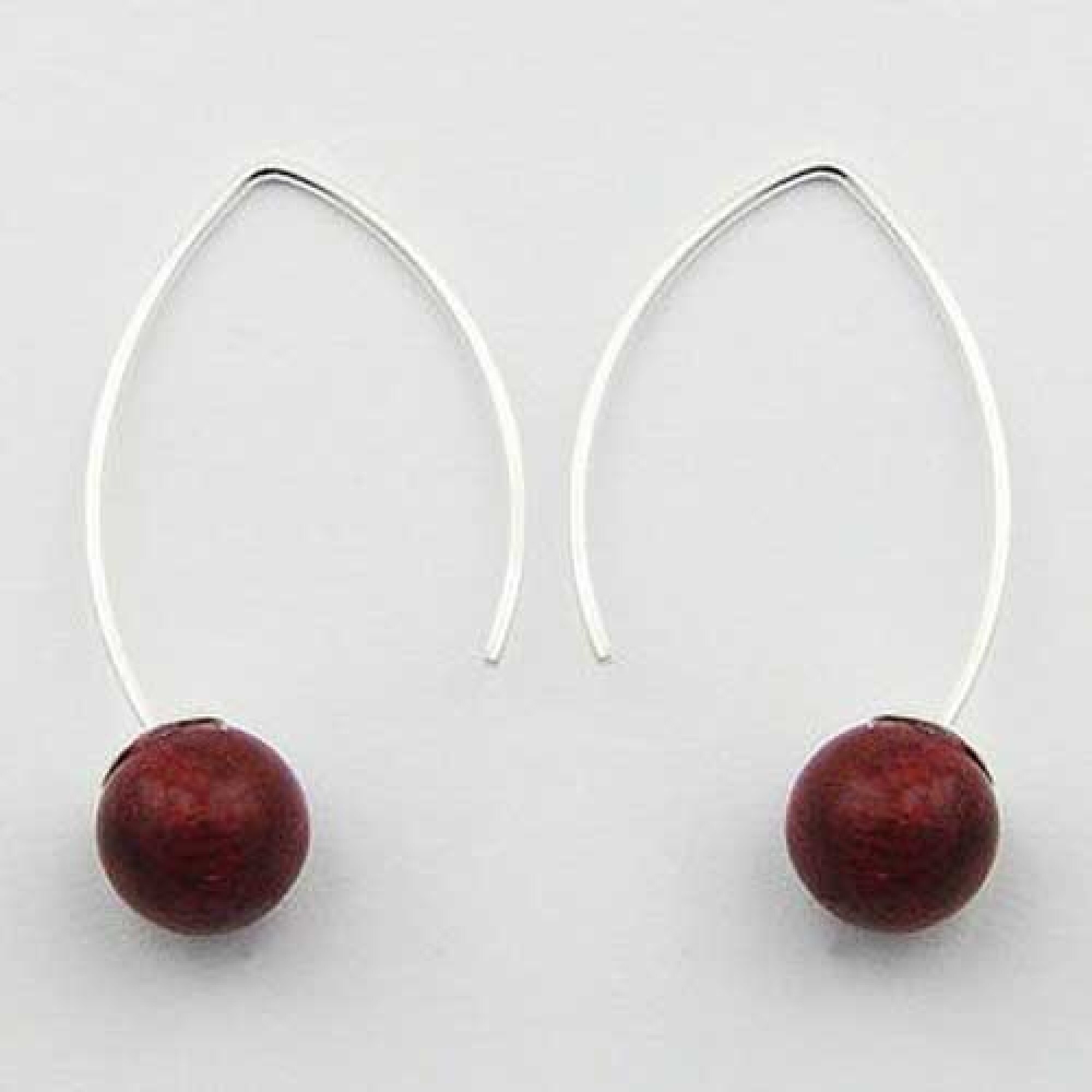 Boucles d'oreilles gorgone rouge