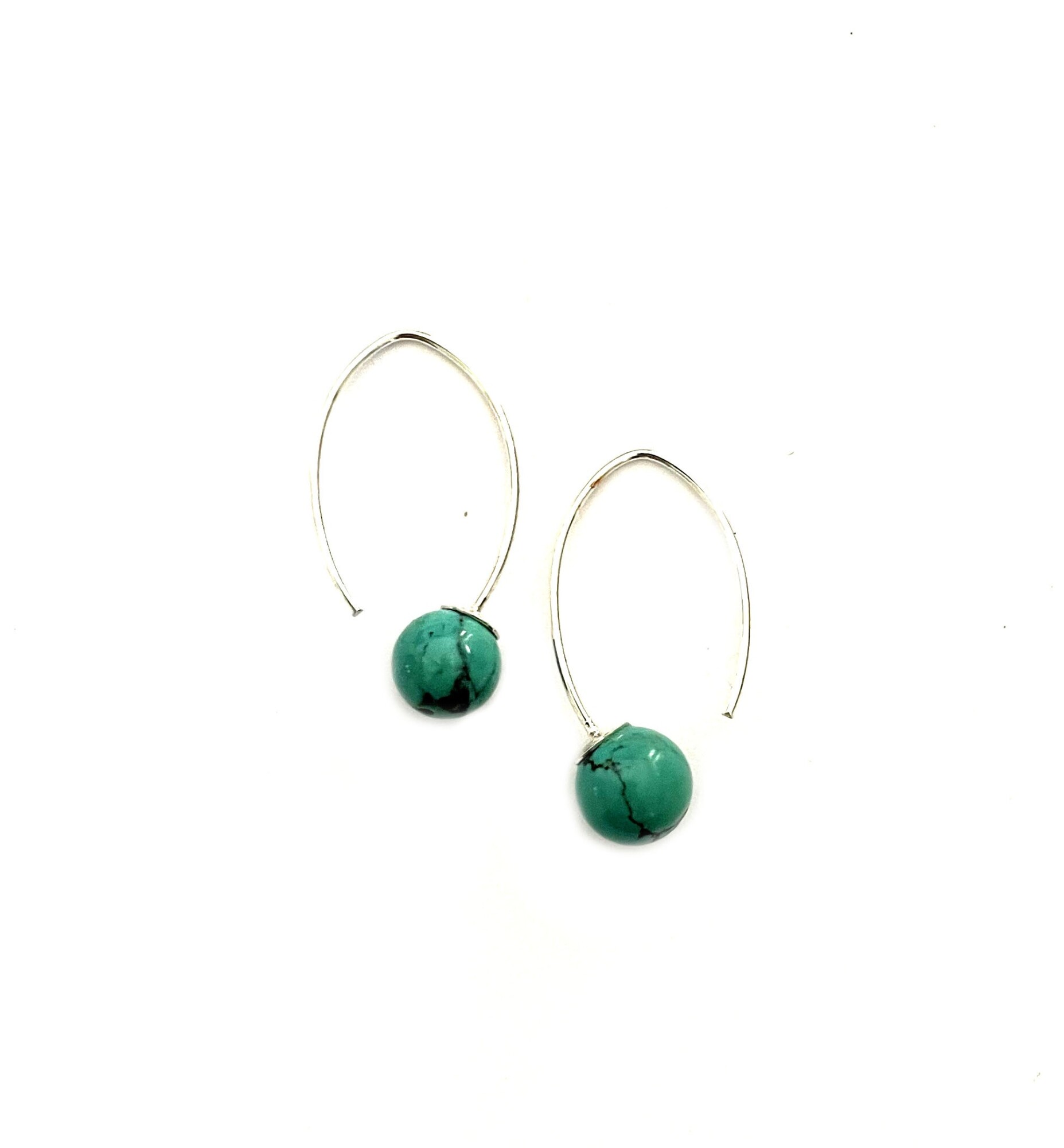 Boucles d'oreilles originales turquoise