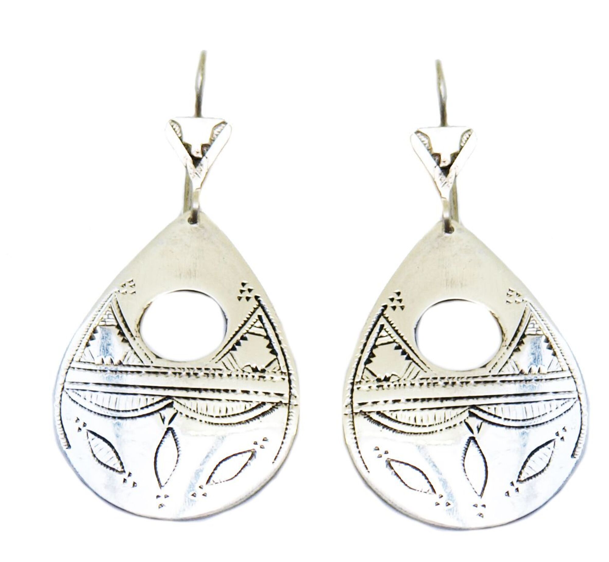 Boucles d'oreilles touareg forme goutte