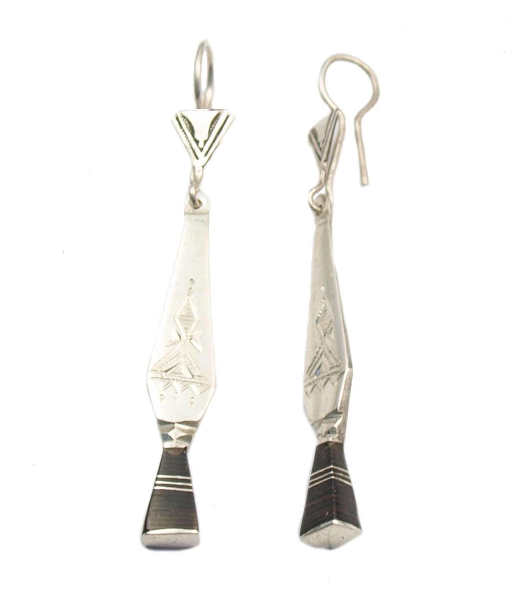 boucles d'oreilles touareg navette fait main