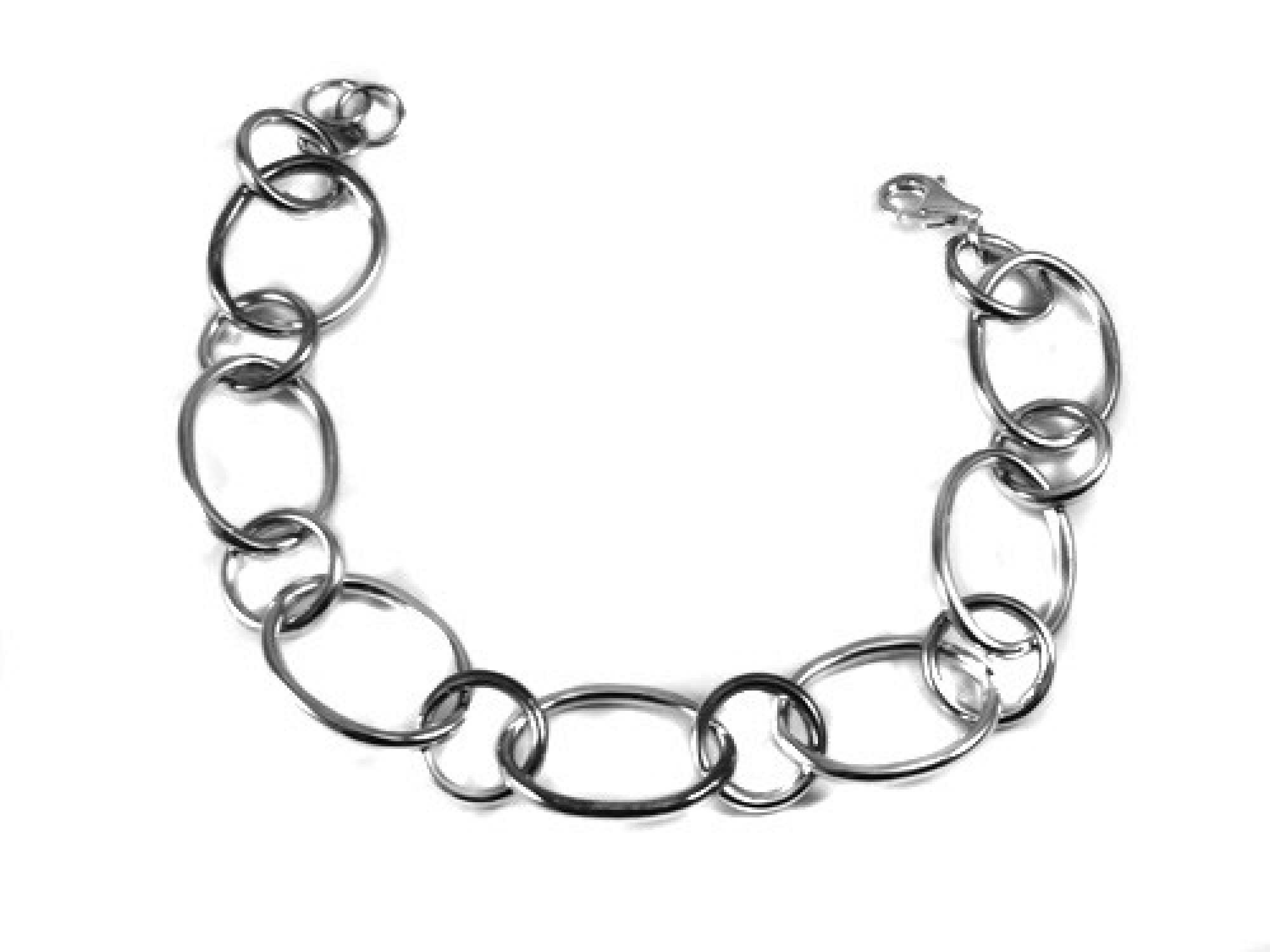 Bracelet en argent anneaux