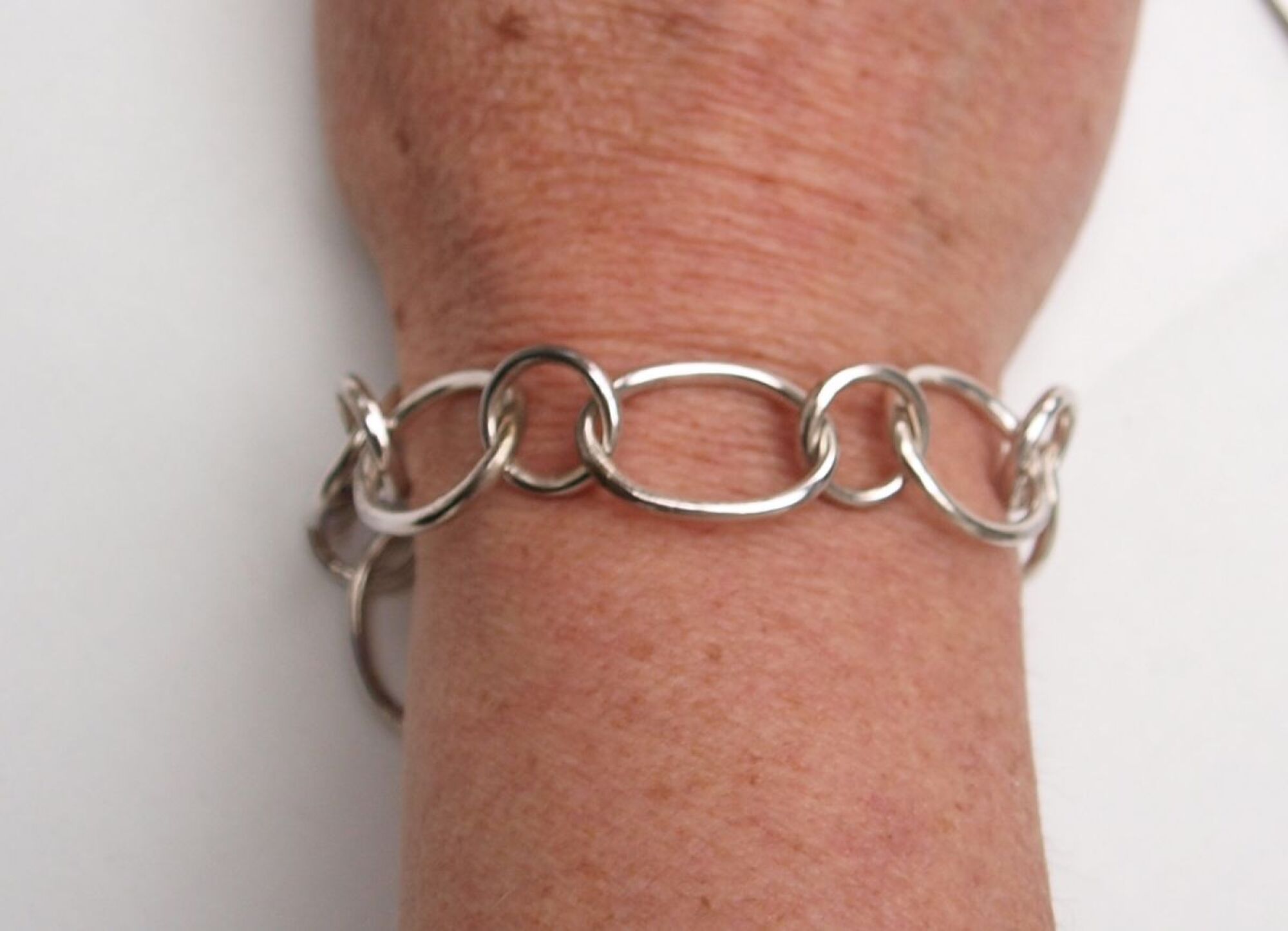 Bracelet en argent anneaux