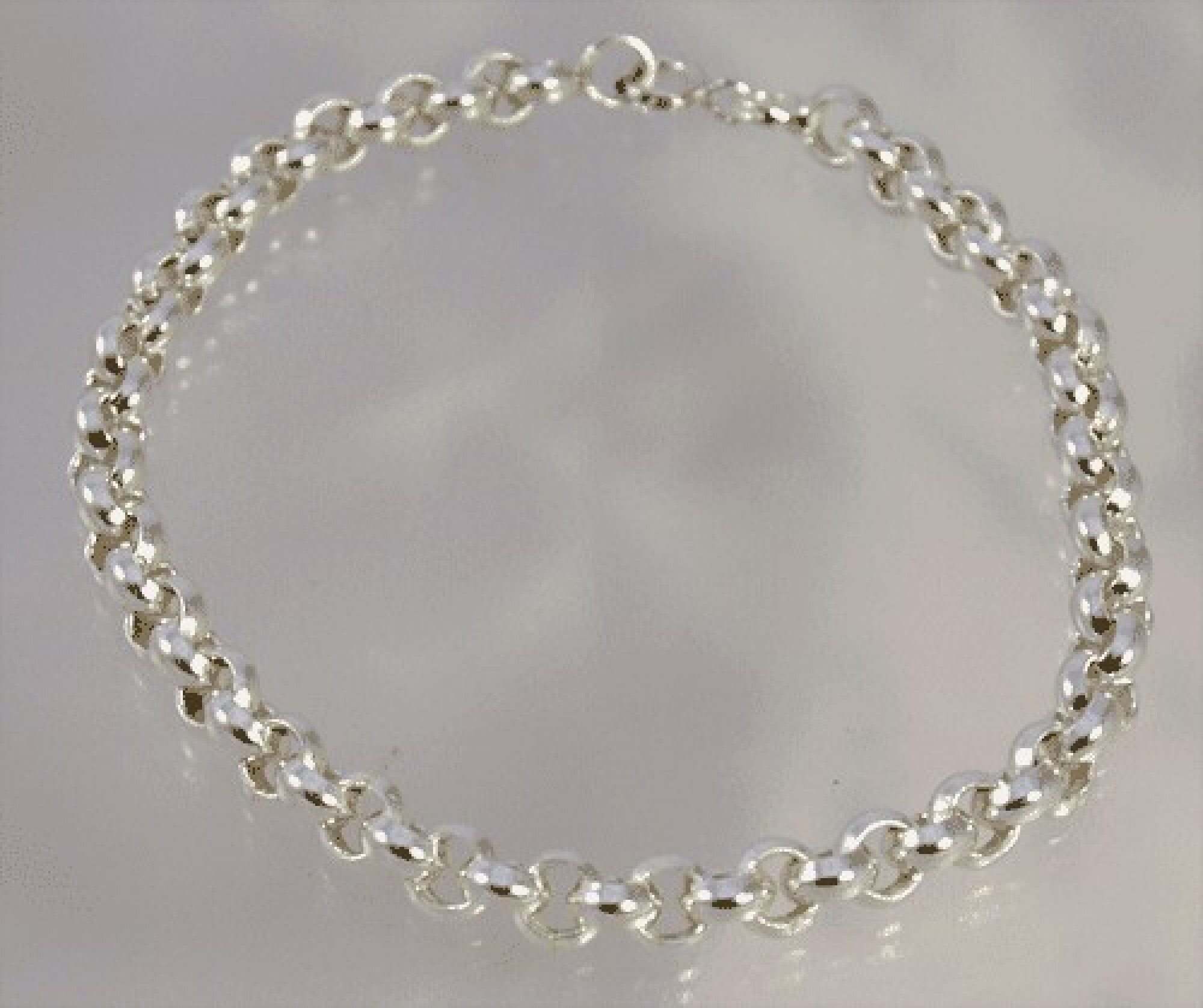 Bracelet en argent chaine maille forçat