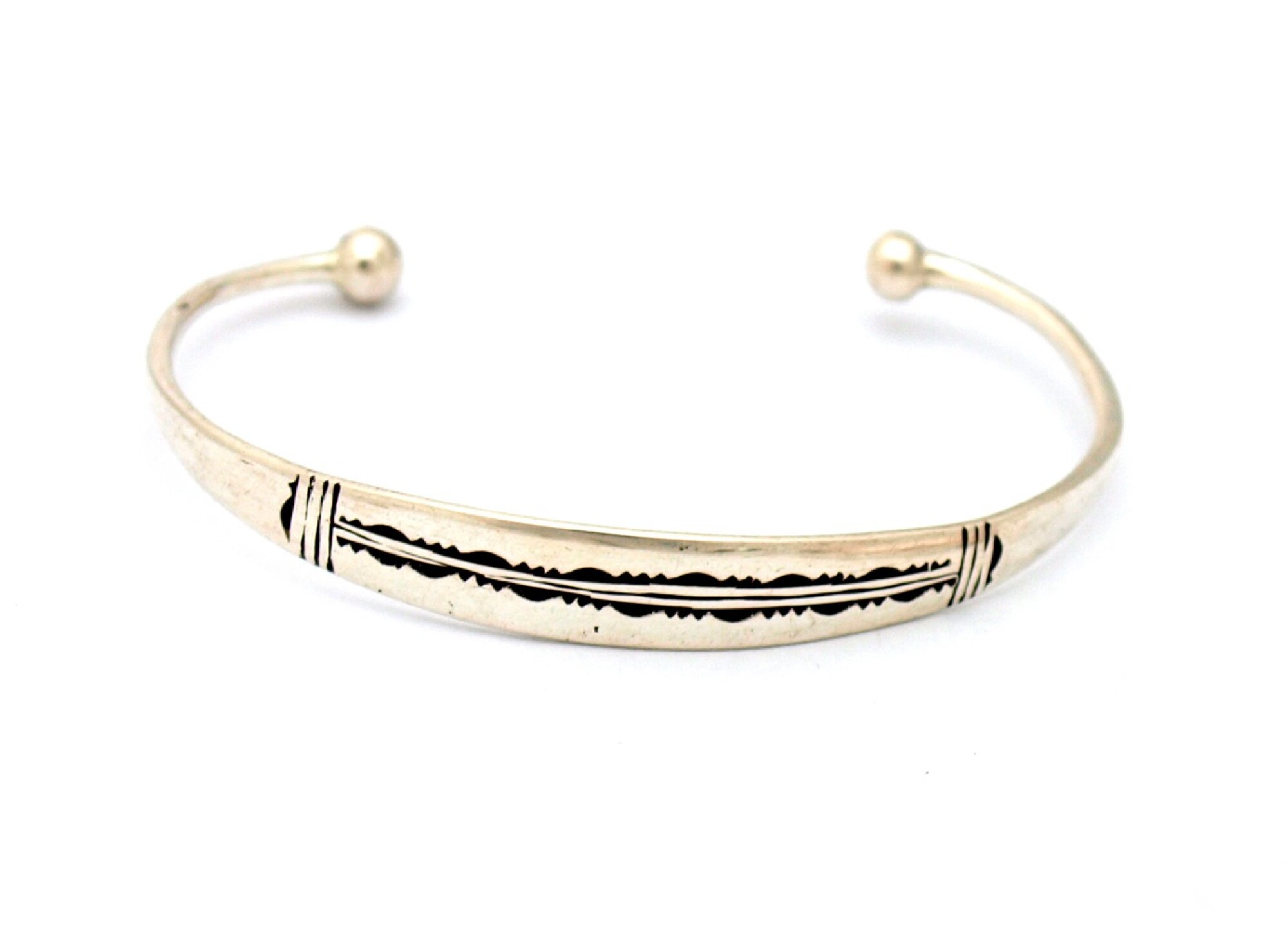 Bracelet rigide touareg plat et gravé