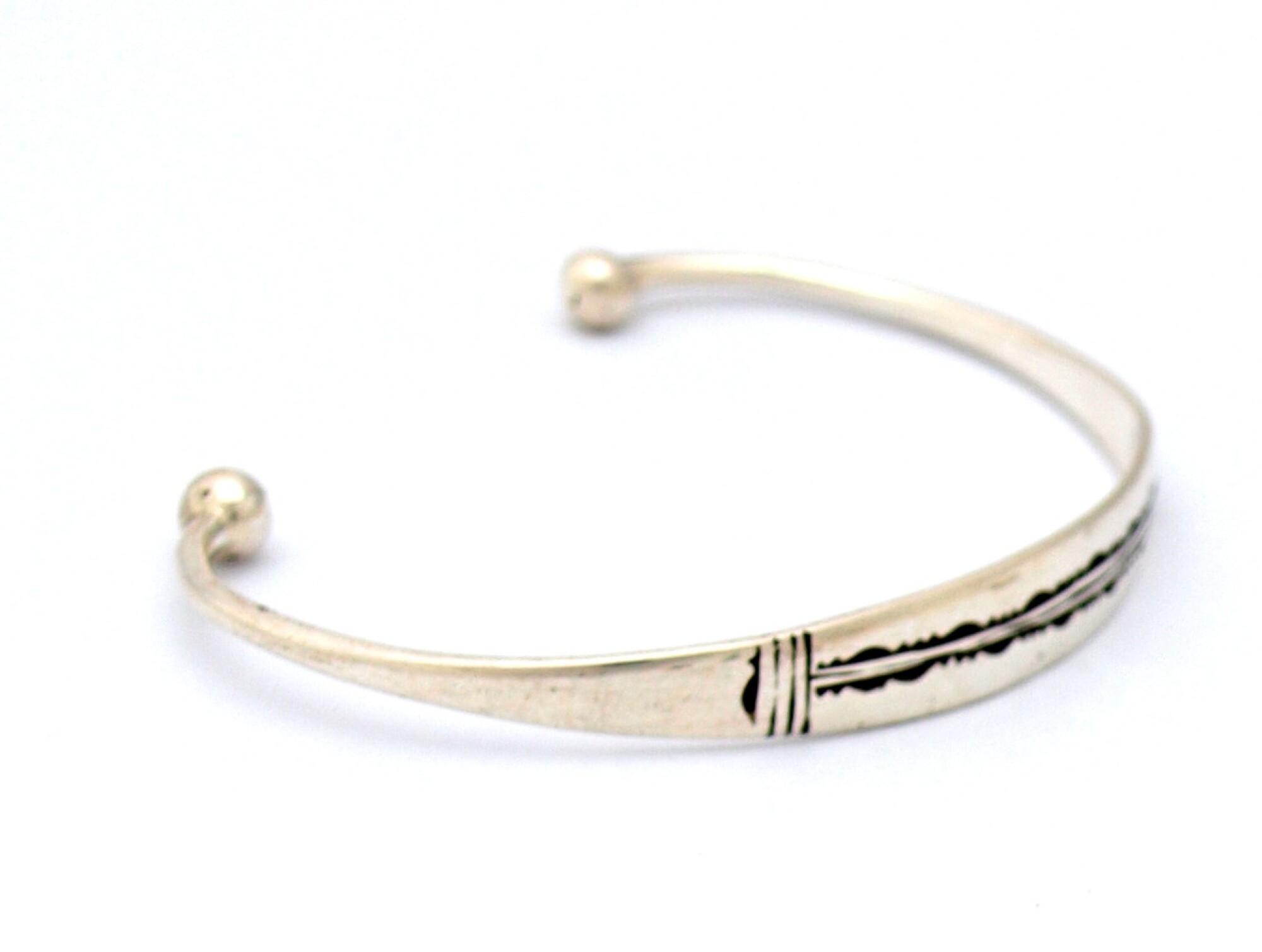 Bracelet rigide touareg plat et gravé