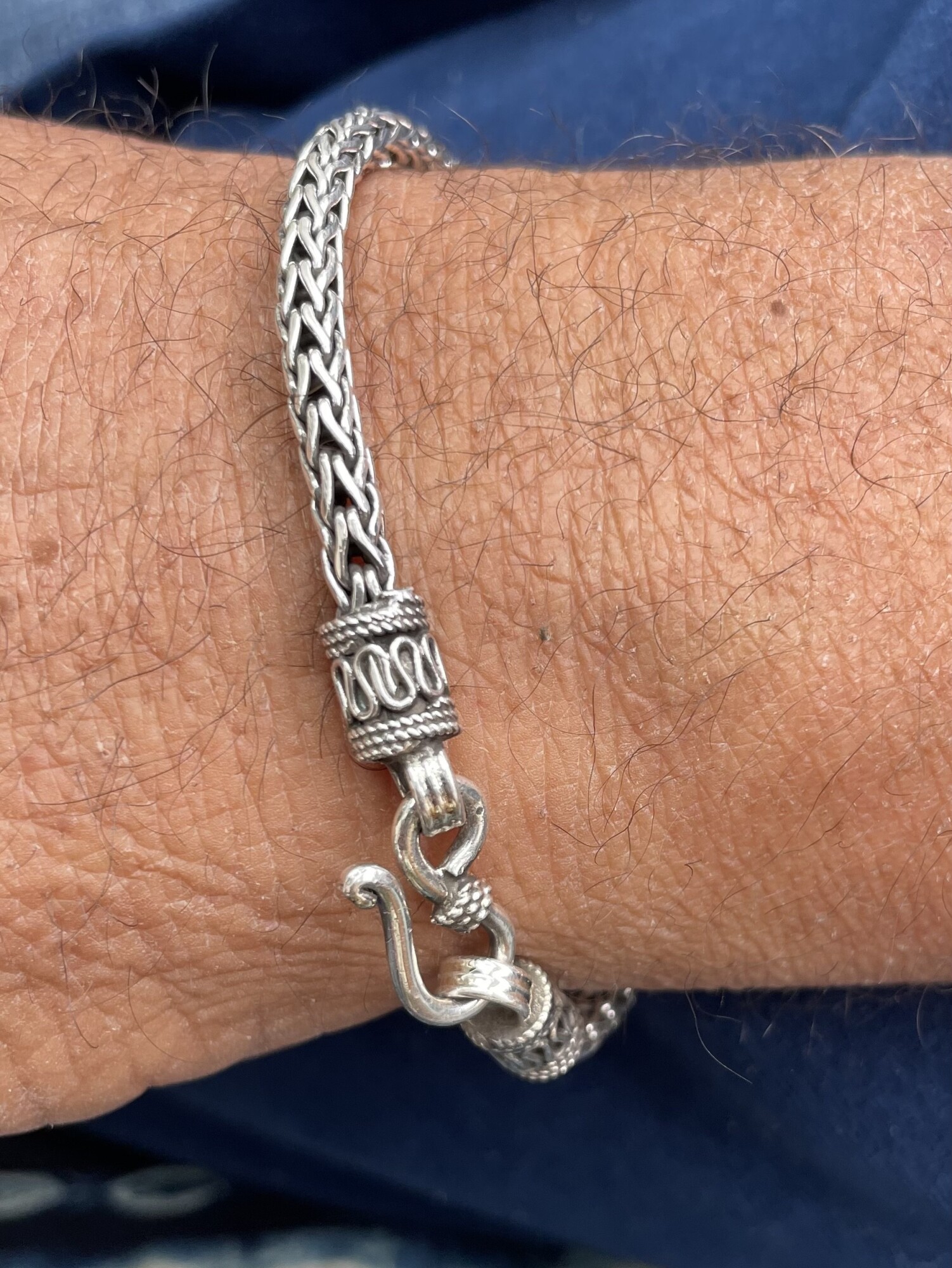 Bracelet style Balinais en argent pour homme ou femme