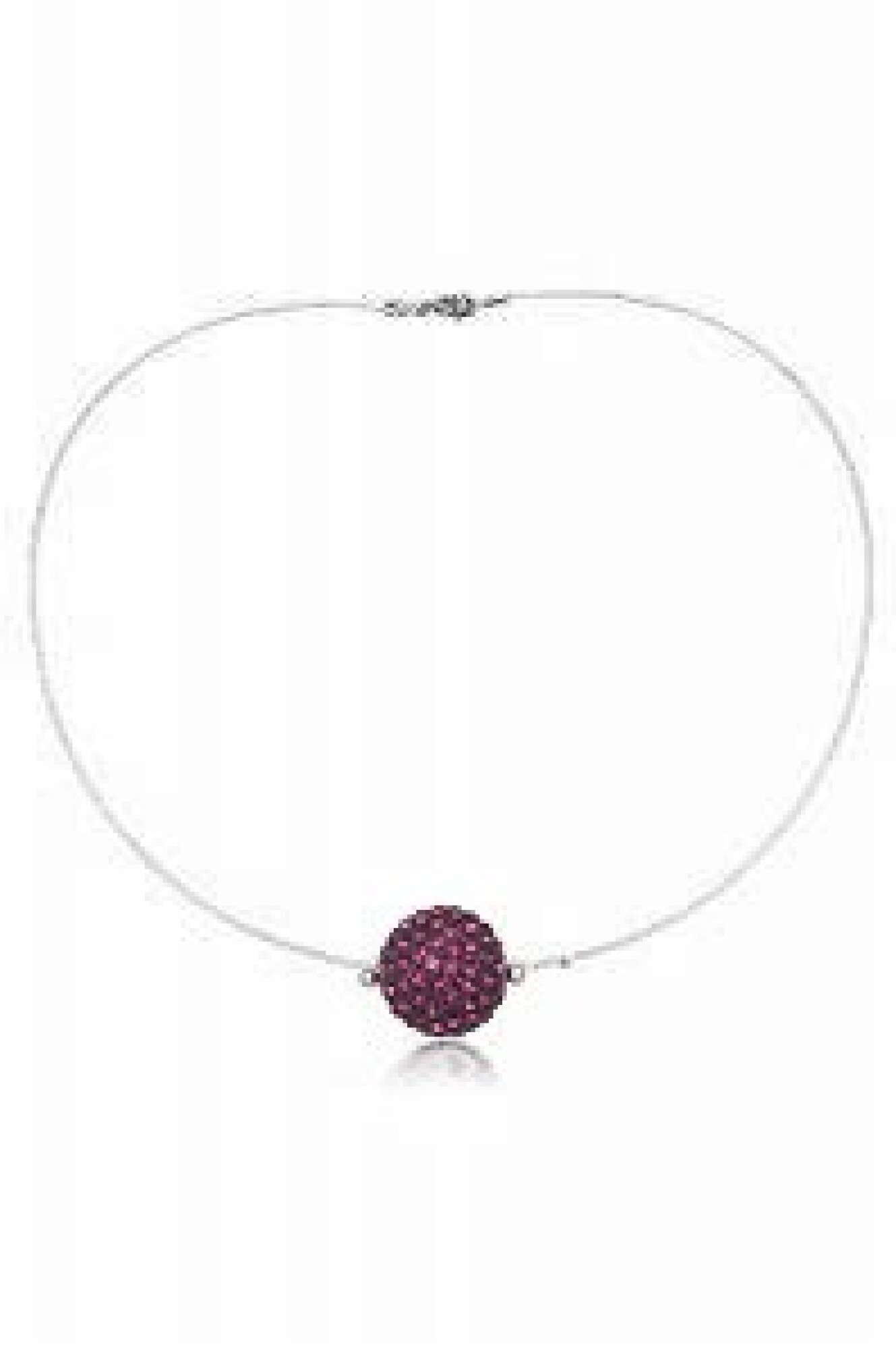 Collier strass et nylon PRUNE- Diamètre 1cm