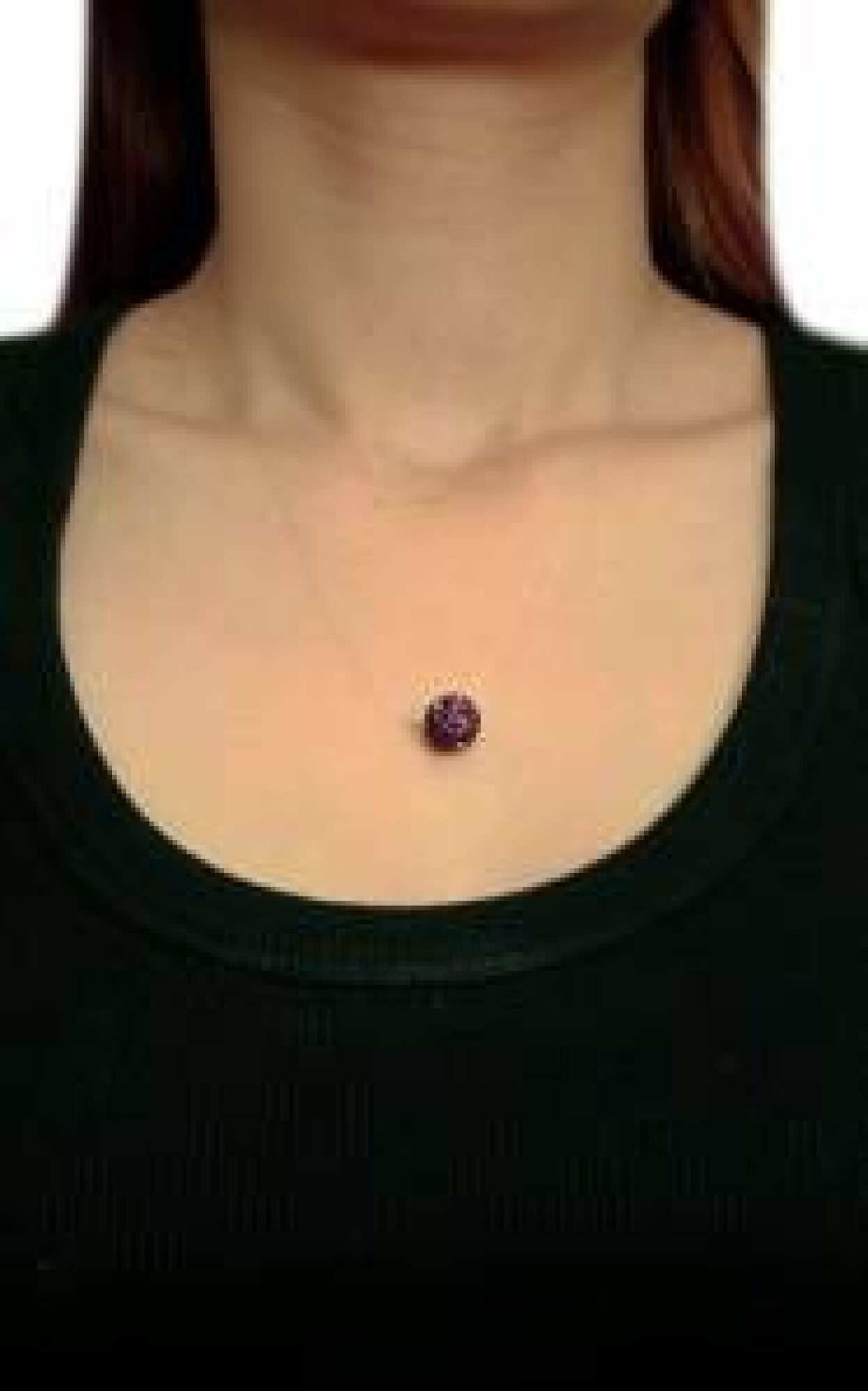 Collier strass et nylon PRUNE- Diamètre 1cm