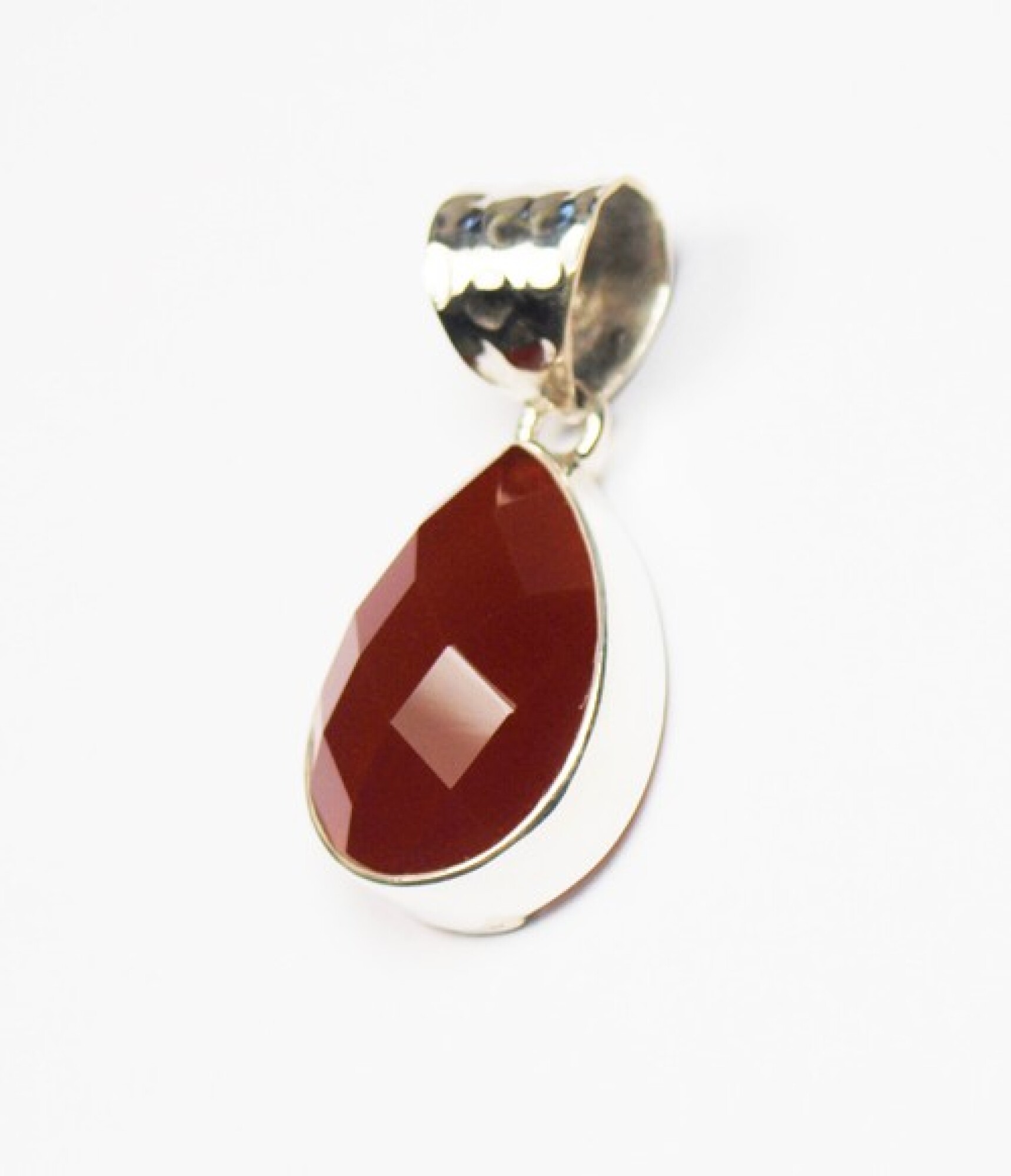 Pendentif argent & cornaline