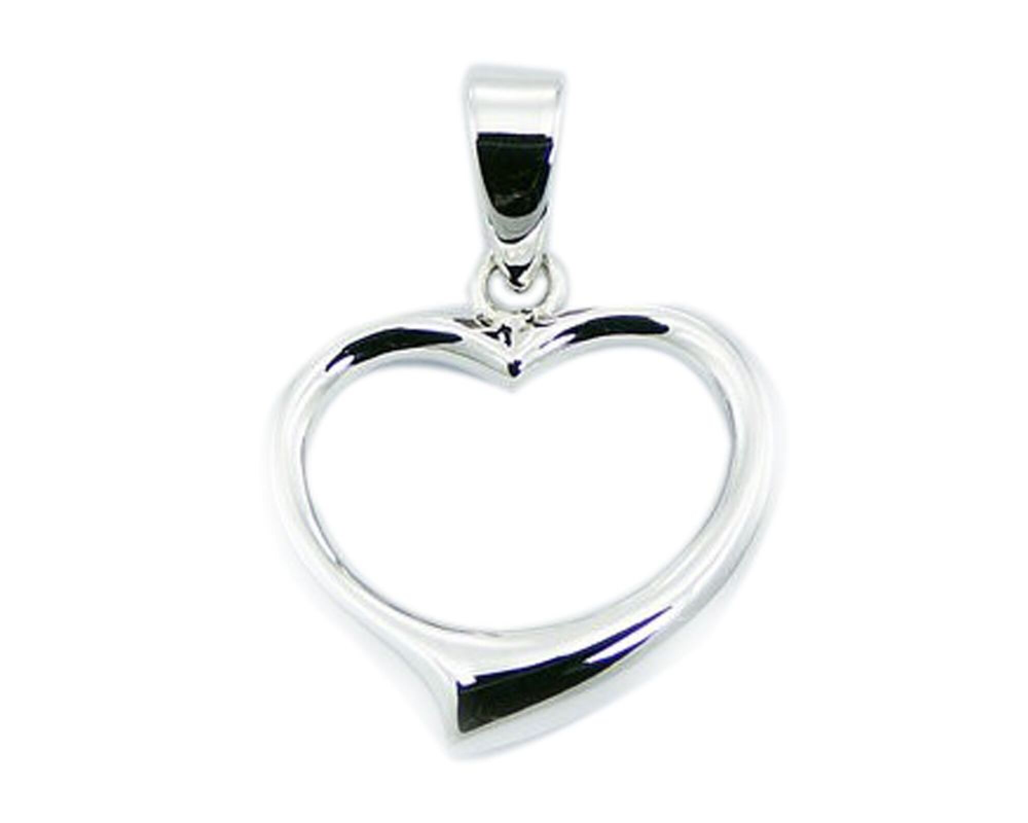 Pendentif en argent forme coeur
