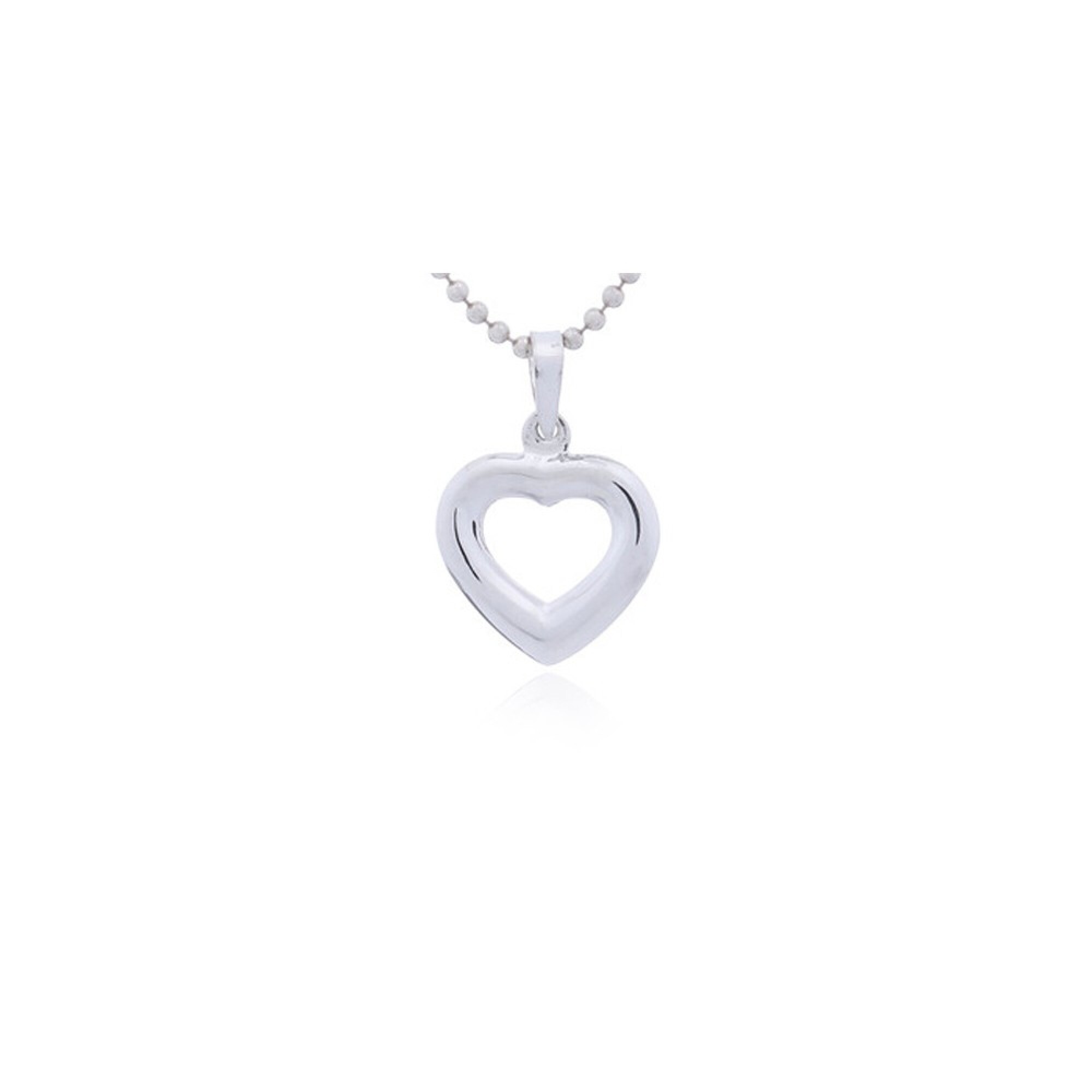 Pendentif en argent forme coeur
