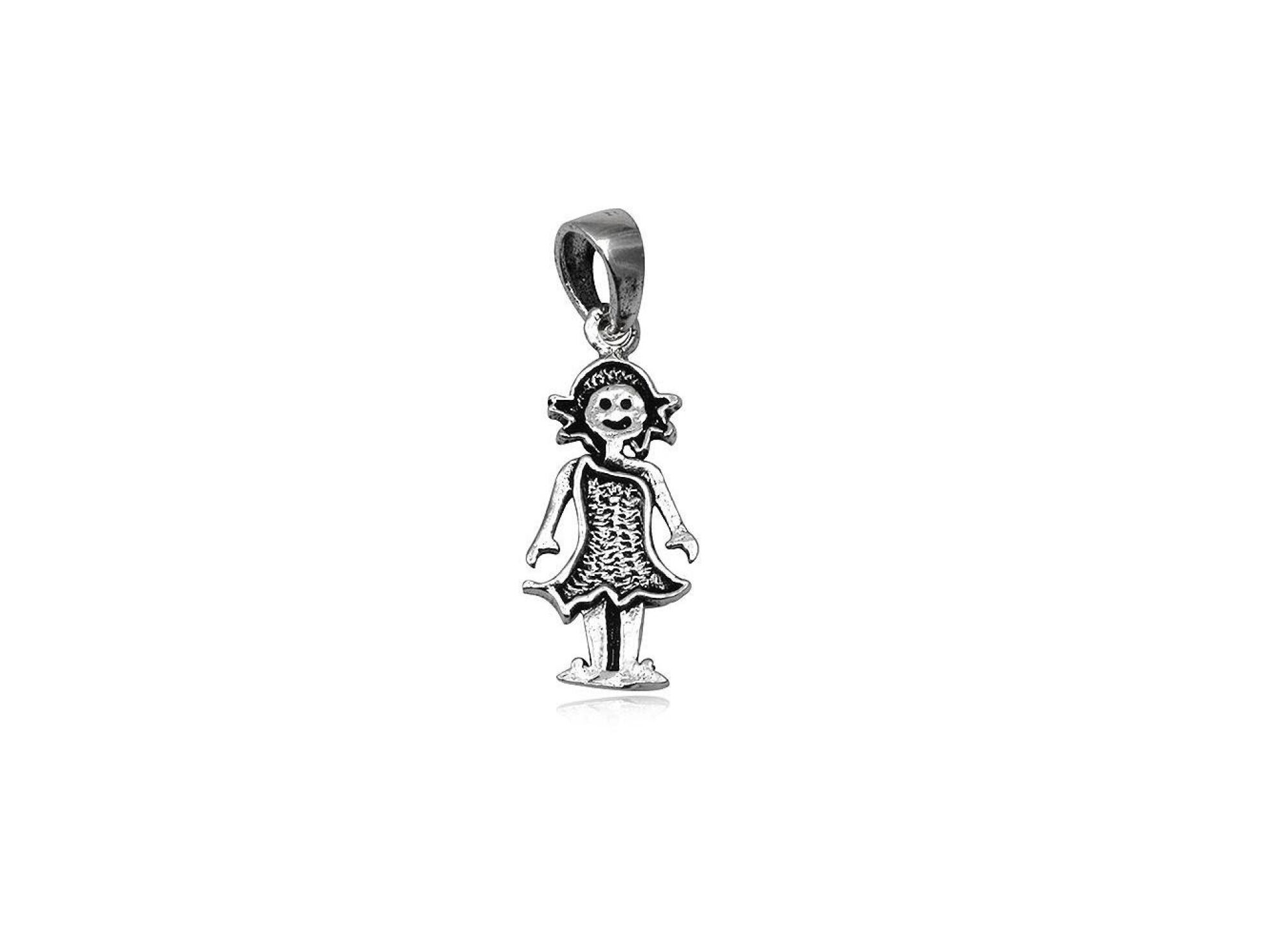 Pendentif en forme depersonnage en argent